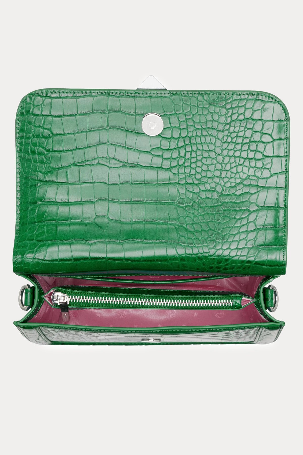 Chiara Ferragni Krokodil Desenli Göz Logolu Omuz Çantası-Libas Trendy Fashion Store