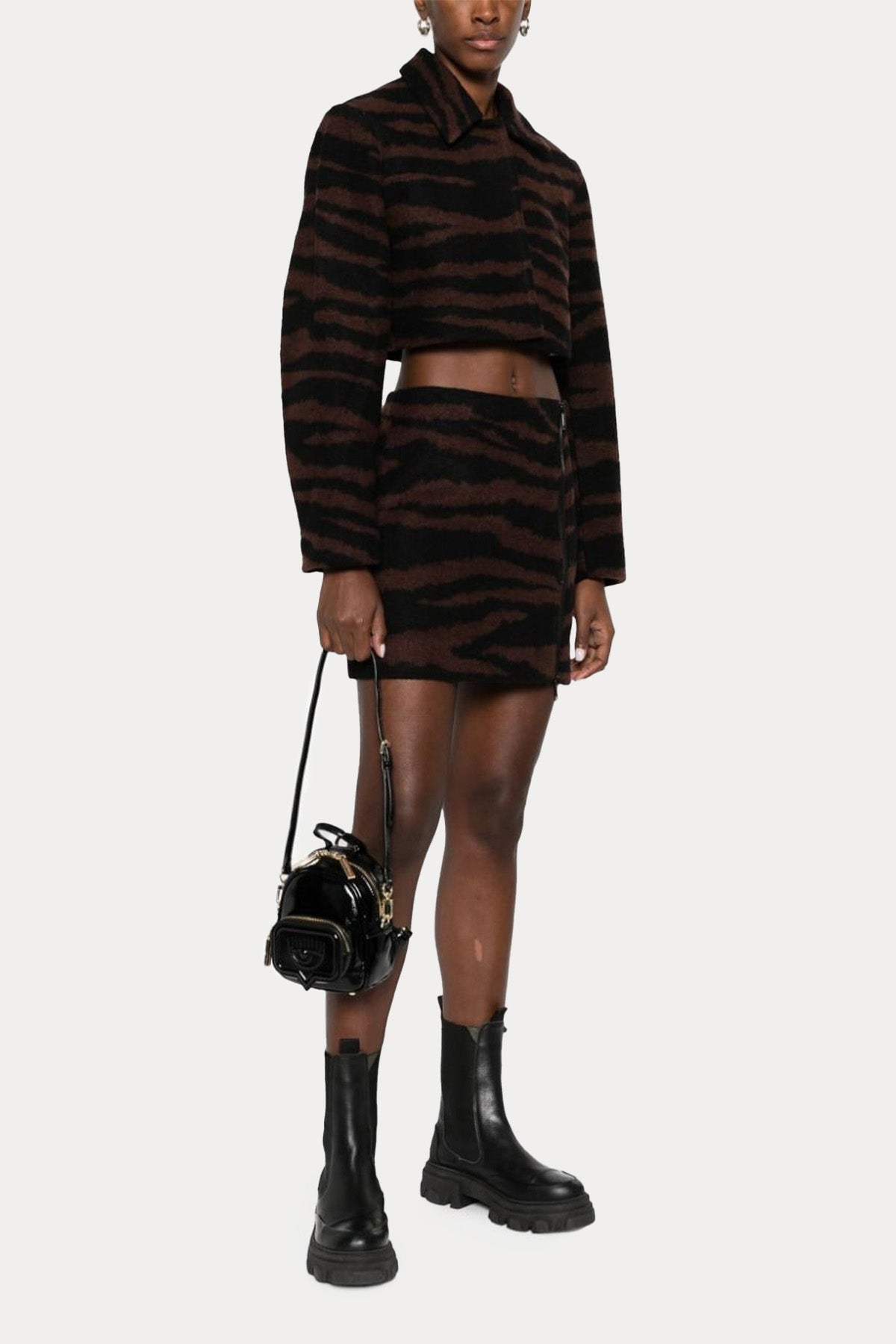 Chiara Ferragni Parlak Kaplamalı Göz Logolu Mini Sırt Çantası-Libas Trendy Fashion Store