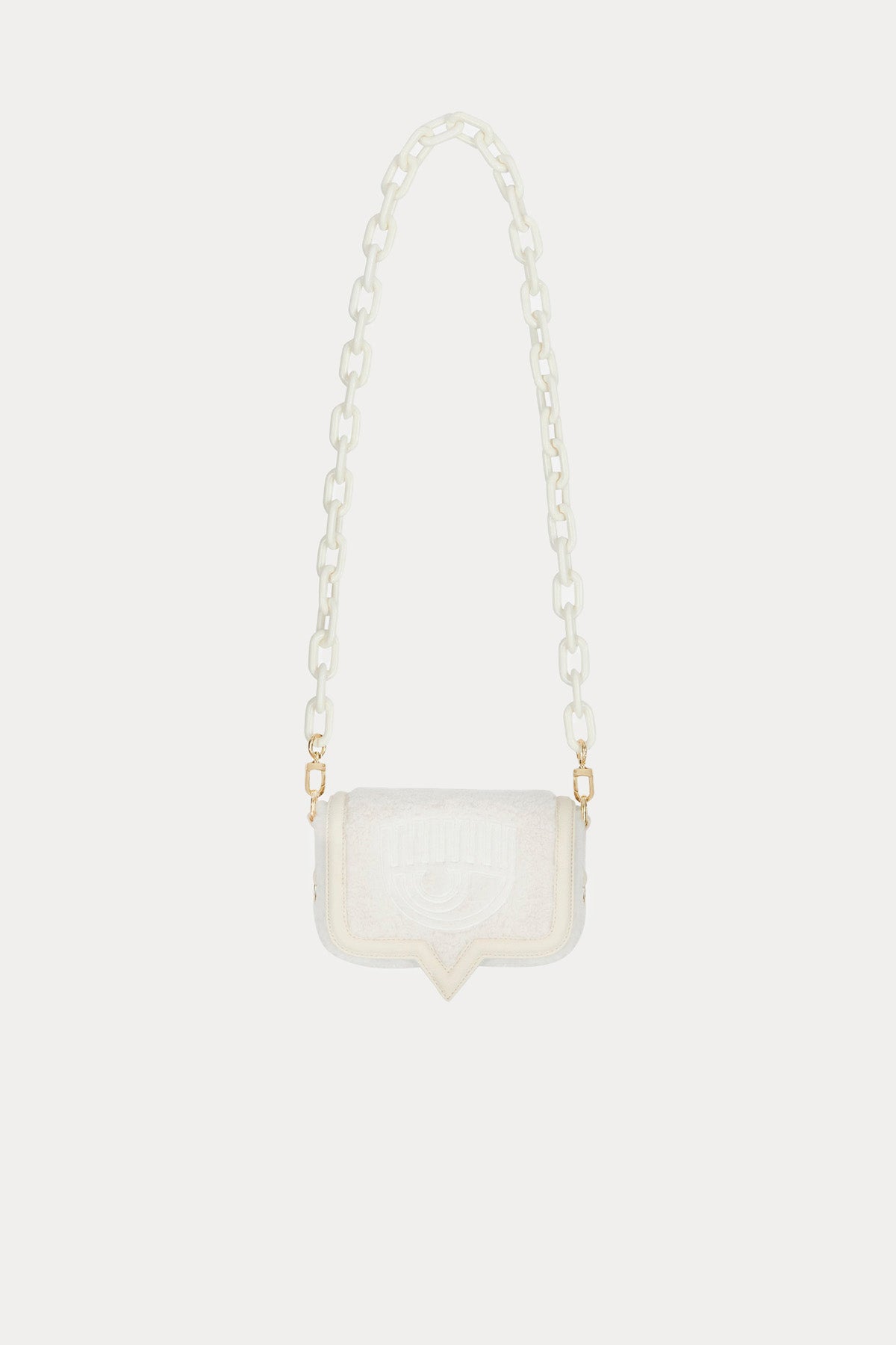 Chiara Ferragni Göz Logolu Peluş Omuz Çantası-Libas Trendy Fashion Store