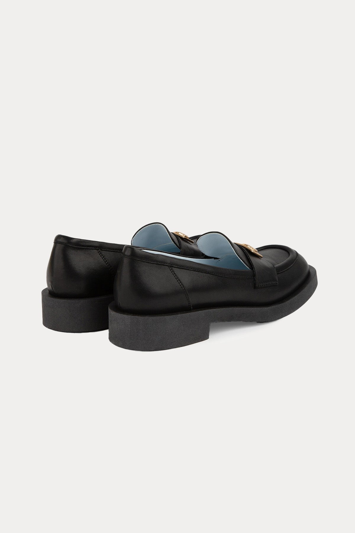 Chiara Ferragni Göz Logolu Küt Burunlu Deri Loafer Ayakkabı-Libas Trendy Fashion Store