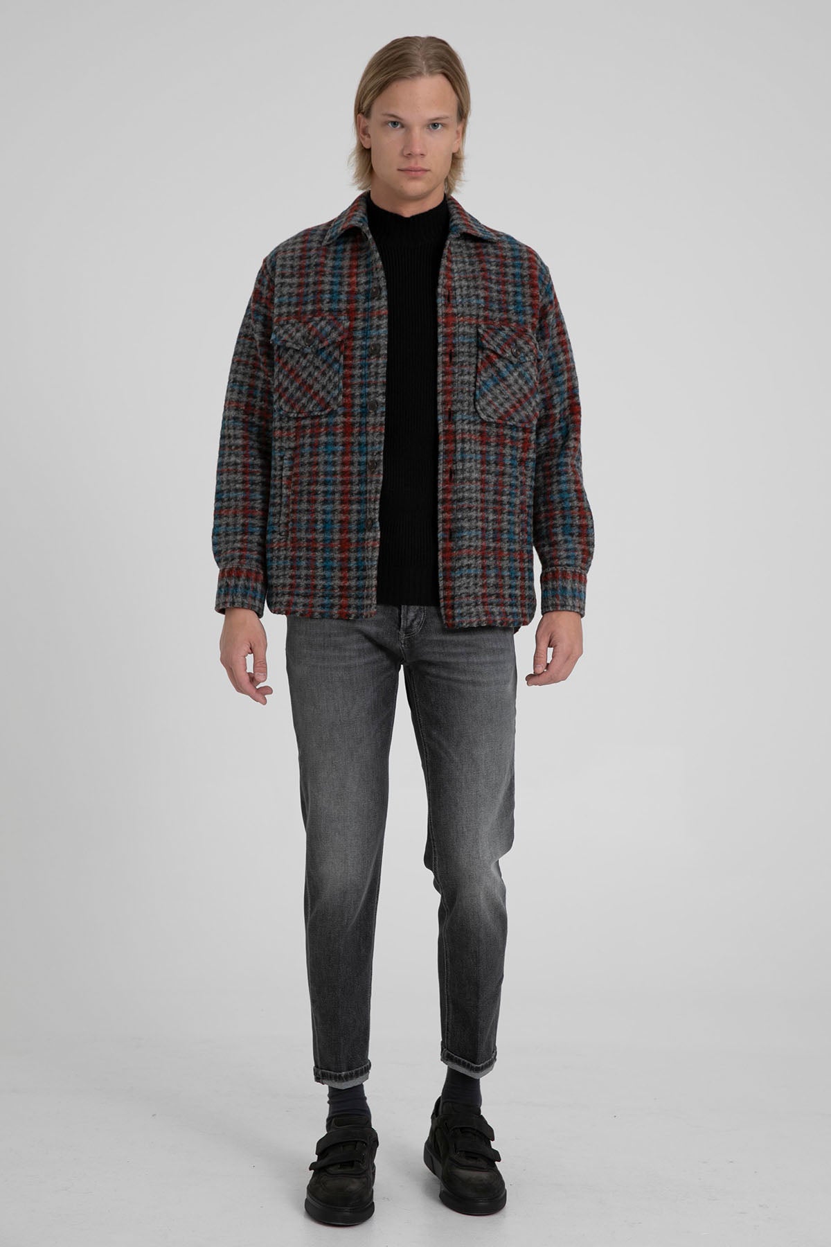 Gran Sasso Dik Yaka Örgü Yün Triko-Libas Trendy Fashion Store