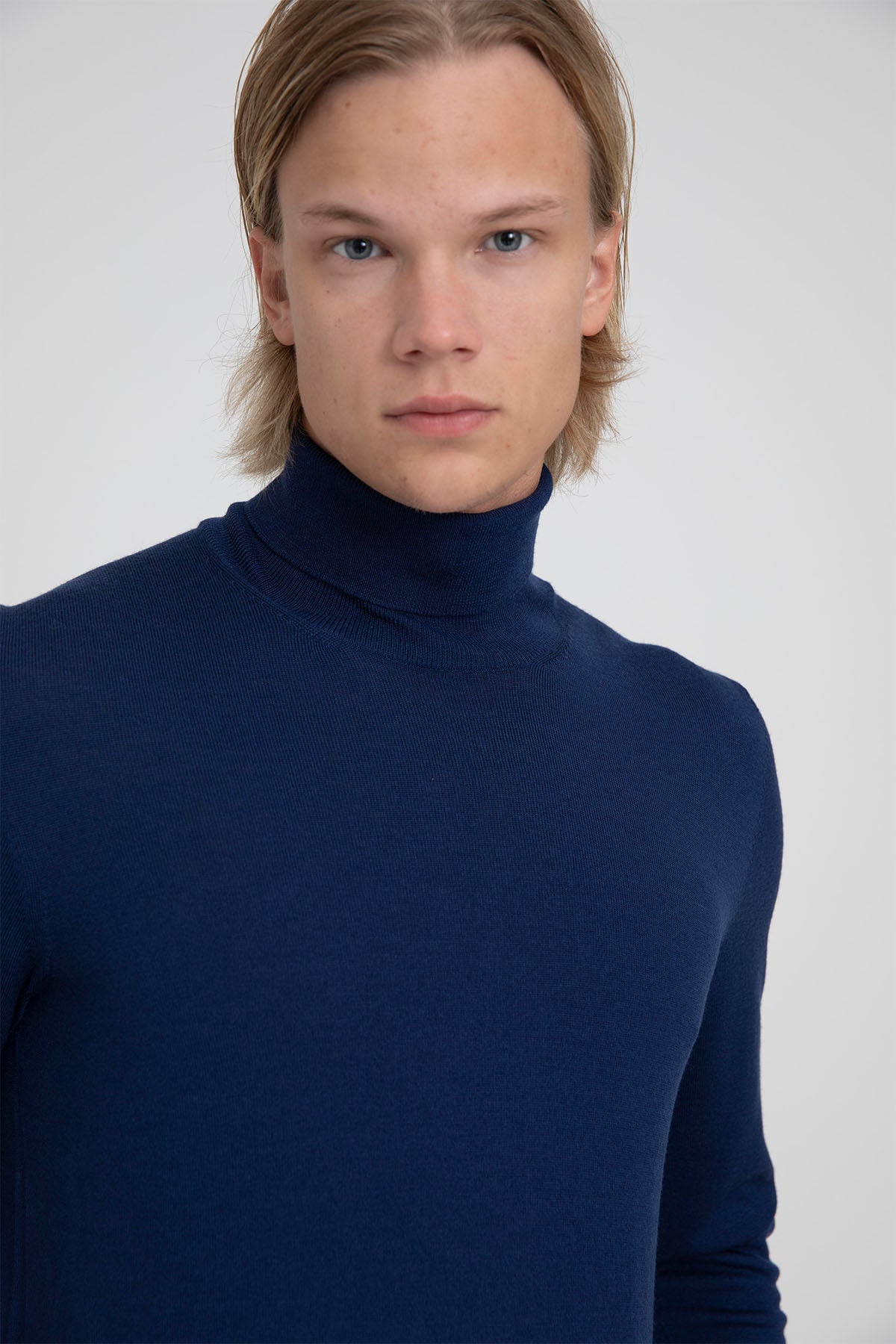 Gran Sasso İnce Örgü Balıkçı Yaka Yün Triko-Libas Trendy Fashion Store