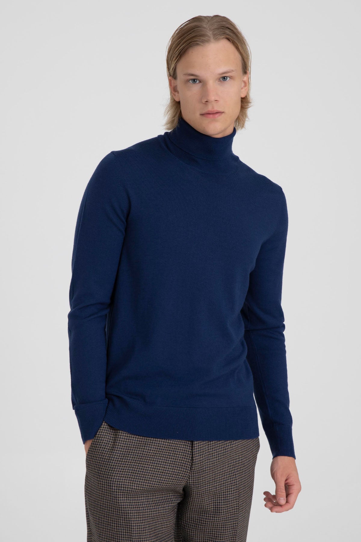 Gran Sasso İnce Örgü Balıkçı Yaka Yün Triko-Libas Trendy Fashion Store