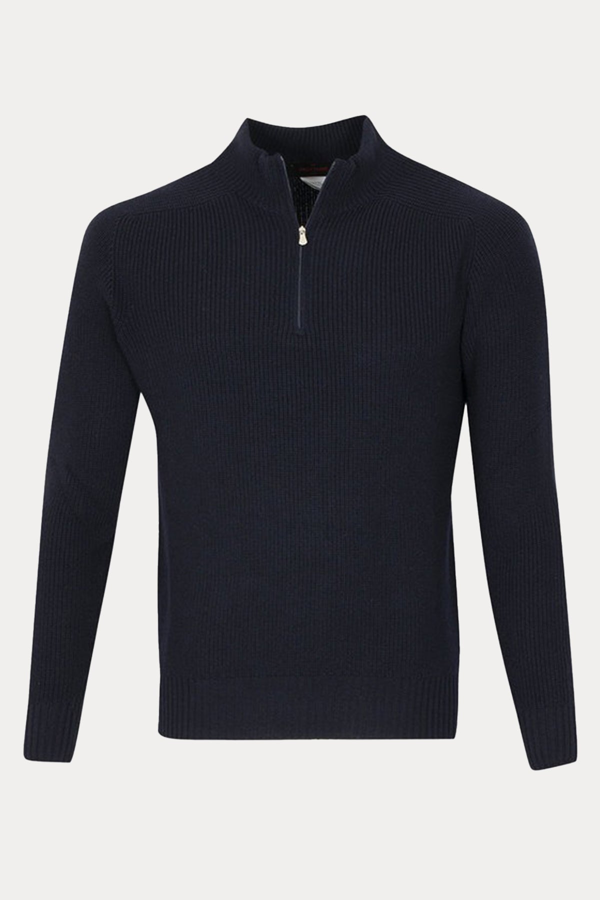 Gran Sasso Dik Yaka Yarım Fermuarlı Örgü Yün Triko-Libas Trendy Fashion Store