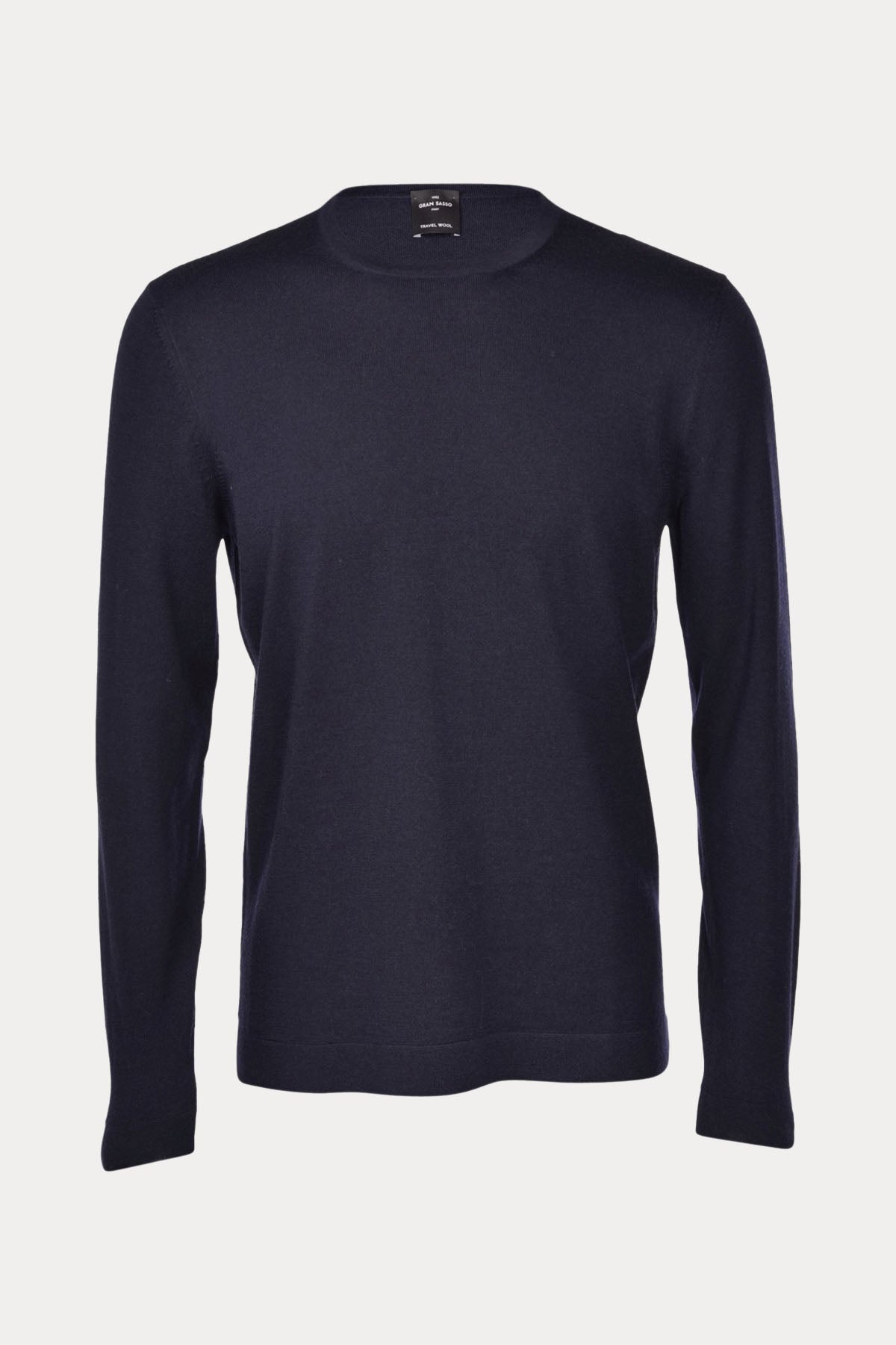 Gran Sasso Yuvarlak Yaka İnce Örgü Yün Triko-Libas Trendy Fashion Store