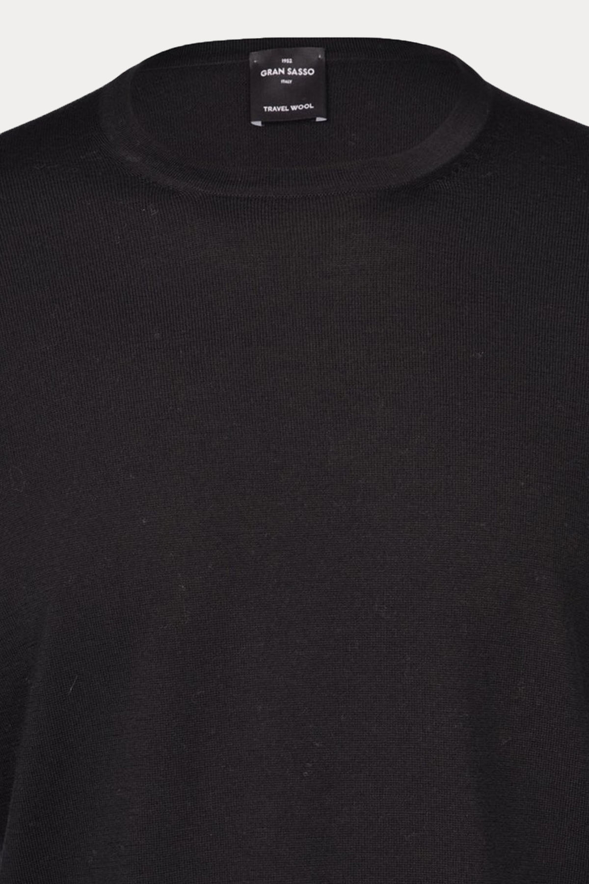 Gran Sasso Yuvarlak Yaka İnce Örgü Yün Triko-Libas Trendy Fashion Store