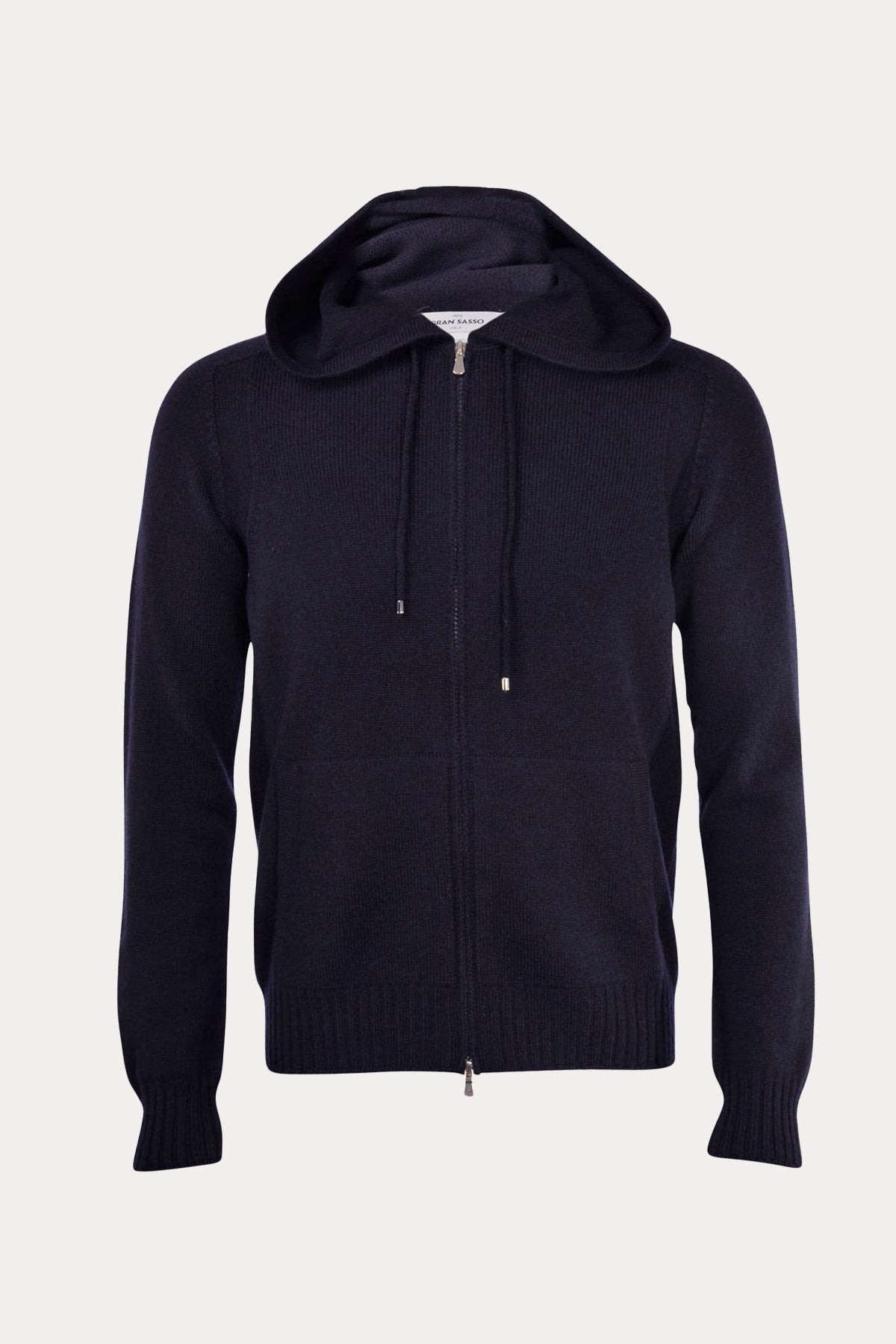 Gran Sasso Kapüşonlu İnce Örgü Yün Triko Ceket-Libas Trendy Fashion Store