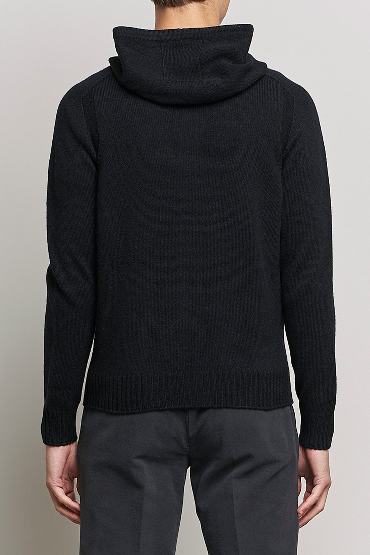 Gran Sasso Kapüşonlu Örgü Yün Triko Ceket-Libas Trendy Fashion Store