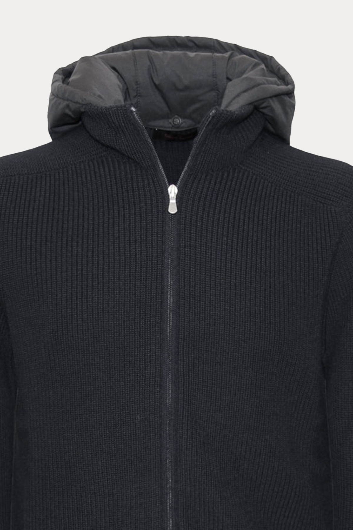 Gran Sasso Kapüşonlu Örgü Yün Ceket-Libas Trendy Fashion Store