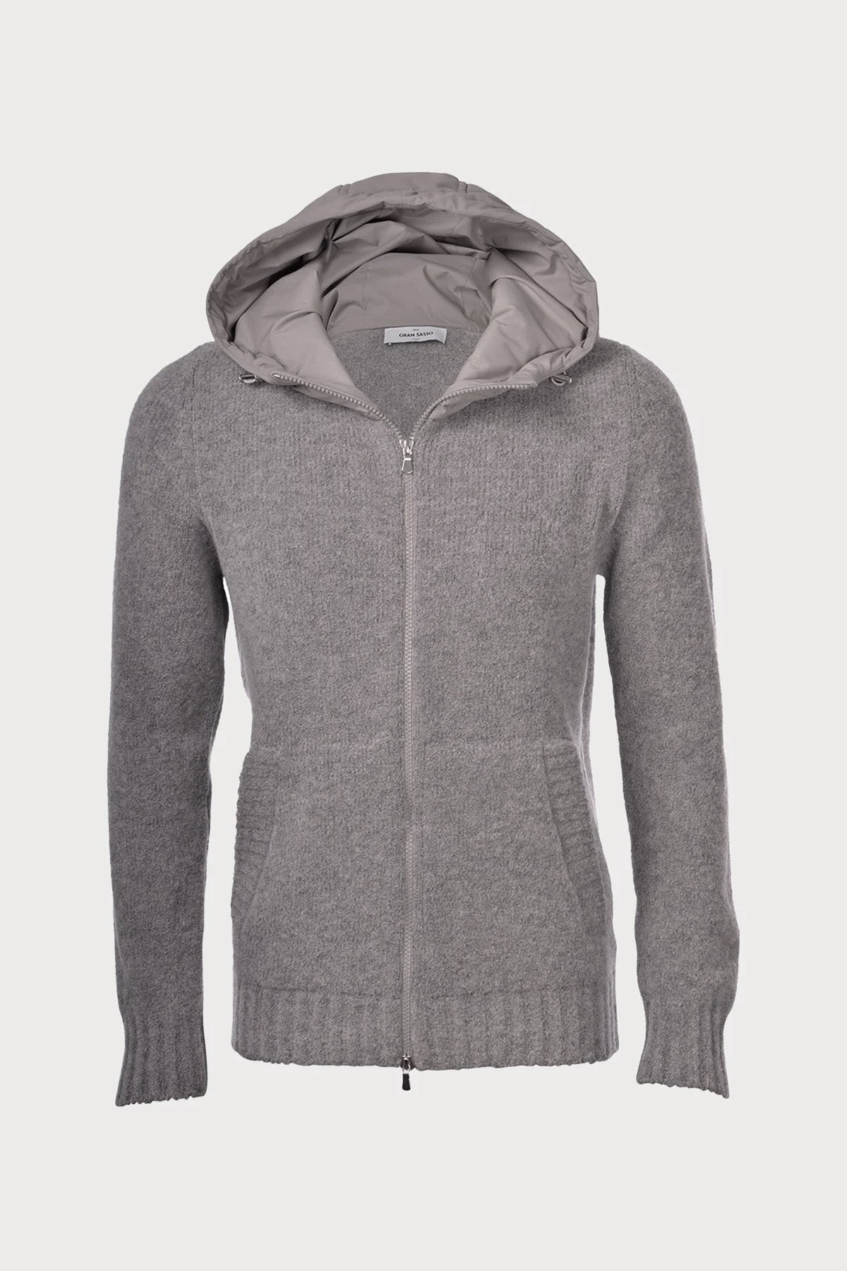 Gran Sasso Kapüşonlu Örgü Yün Triko Ceket-Libas Trendy Fashion Store