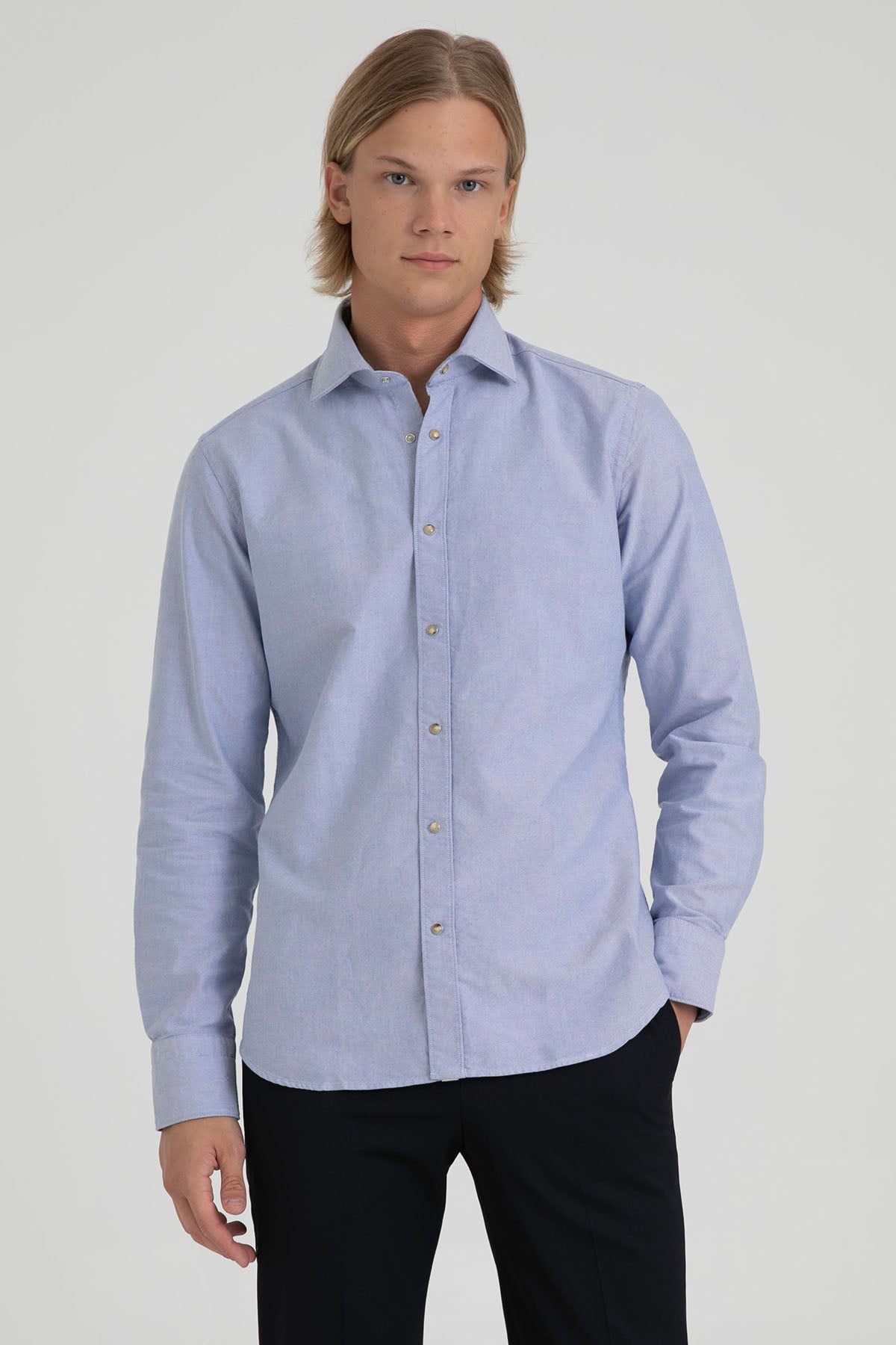 Tintoria Mattei Klasik Yaka Oxford Gömlek-Libas Trendy Fashion Store