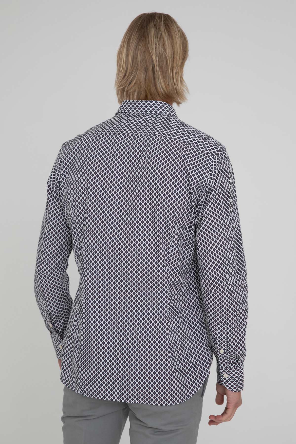 Tintoria Mattei Klasik Yaka Desenli Gömlek-Libas Trendy Fashion Store