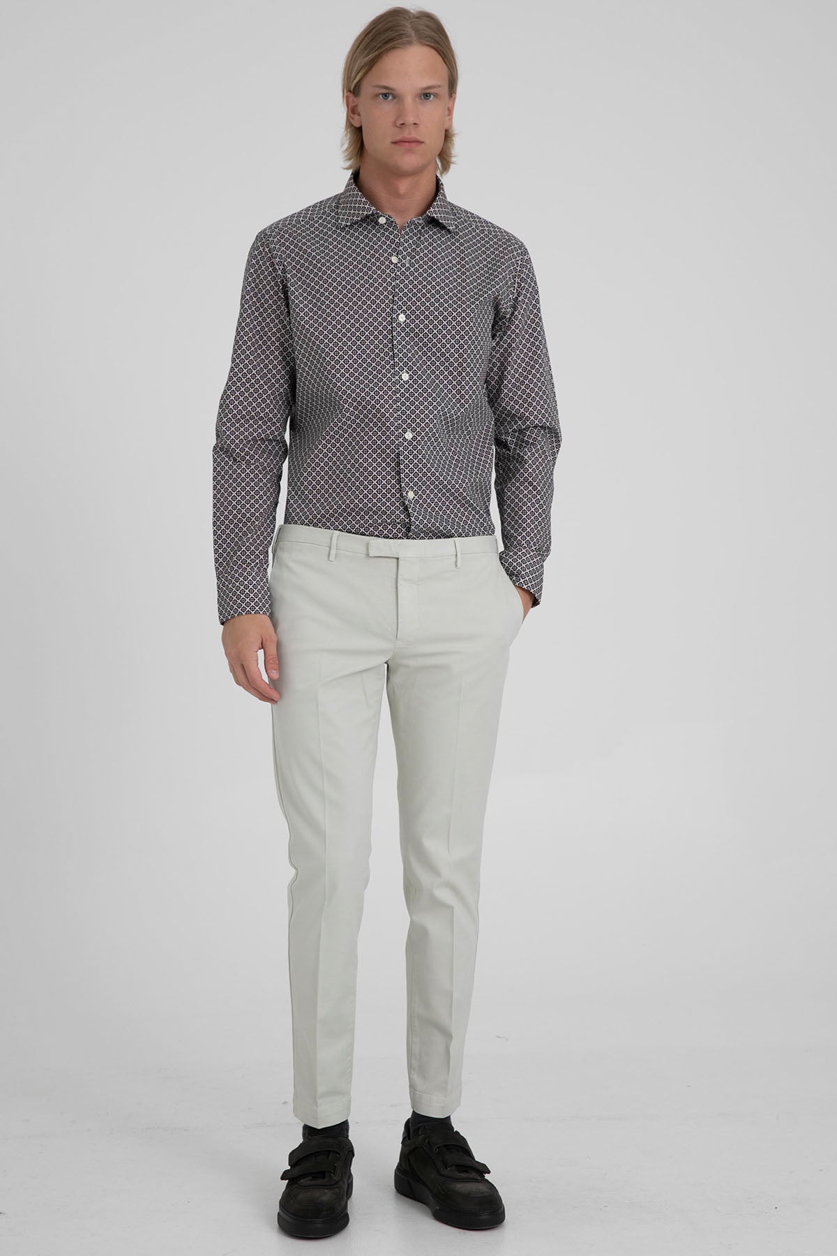 Tintoria Mattei Klasik Yaka Desenli Gömlek-Libas Trendy Fashion Store