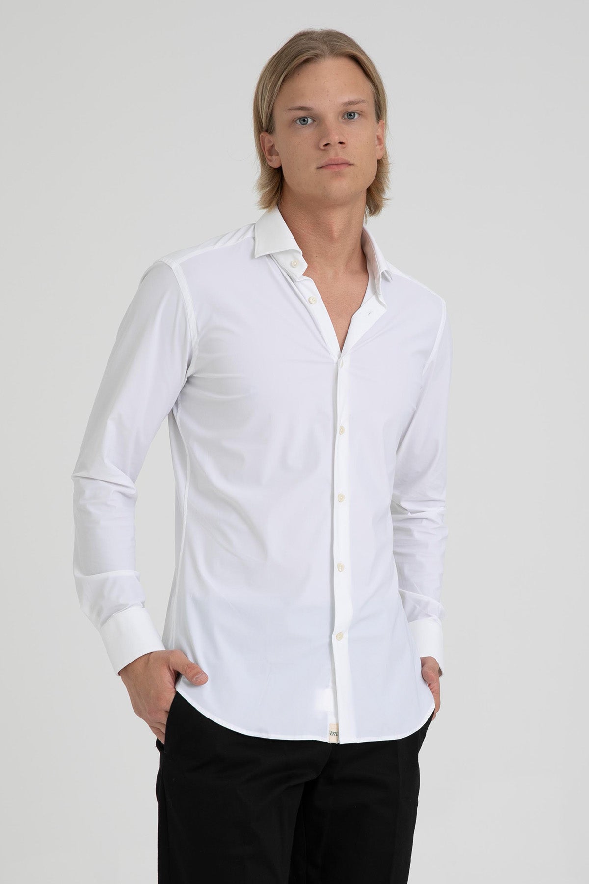 Tintoria Mattei Klasik Yaka Streç Gömlek-Libas Trendy Fashion Store