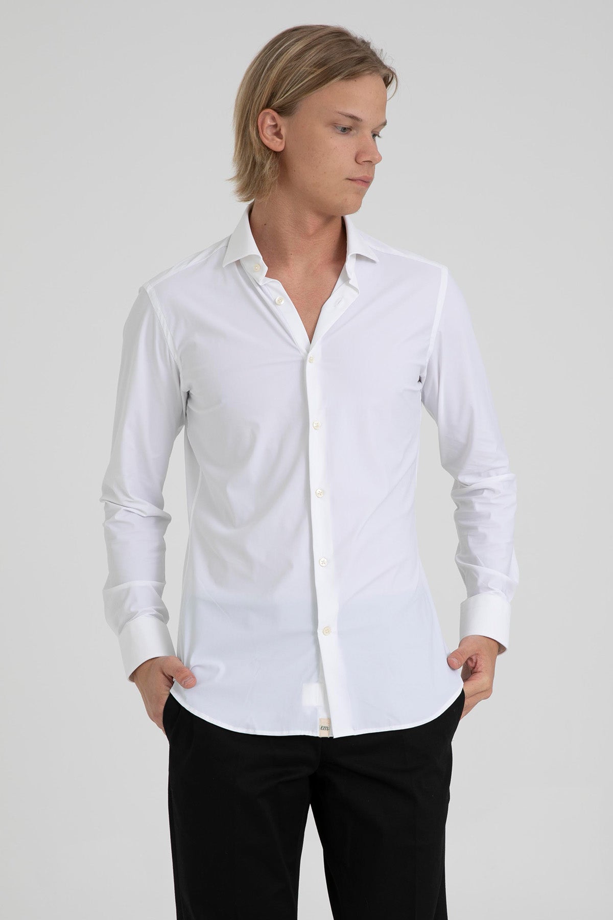 Tintoria Mattei Klasik Yaka Streç Gömlek-Libas Trendy Fashion Store