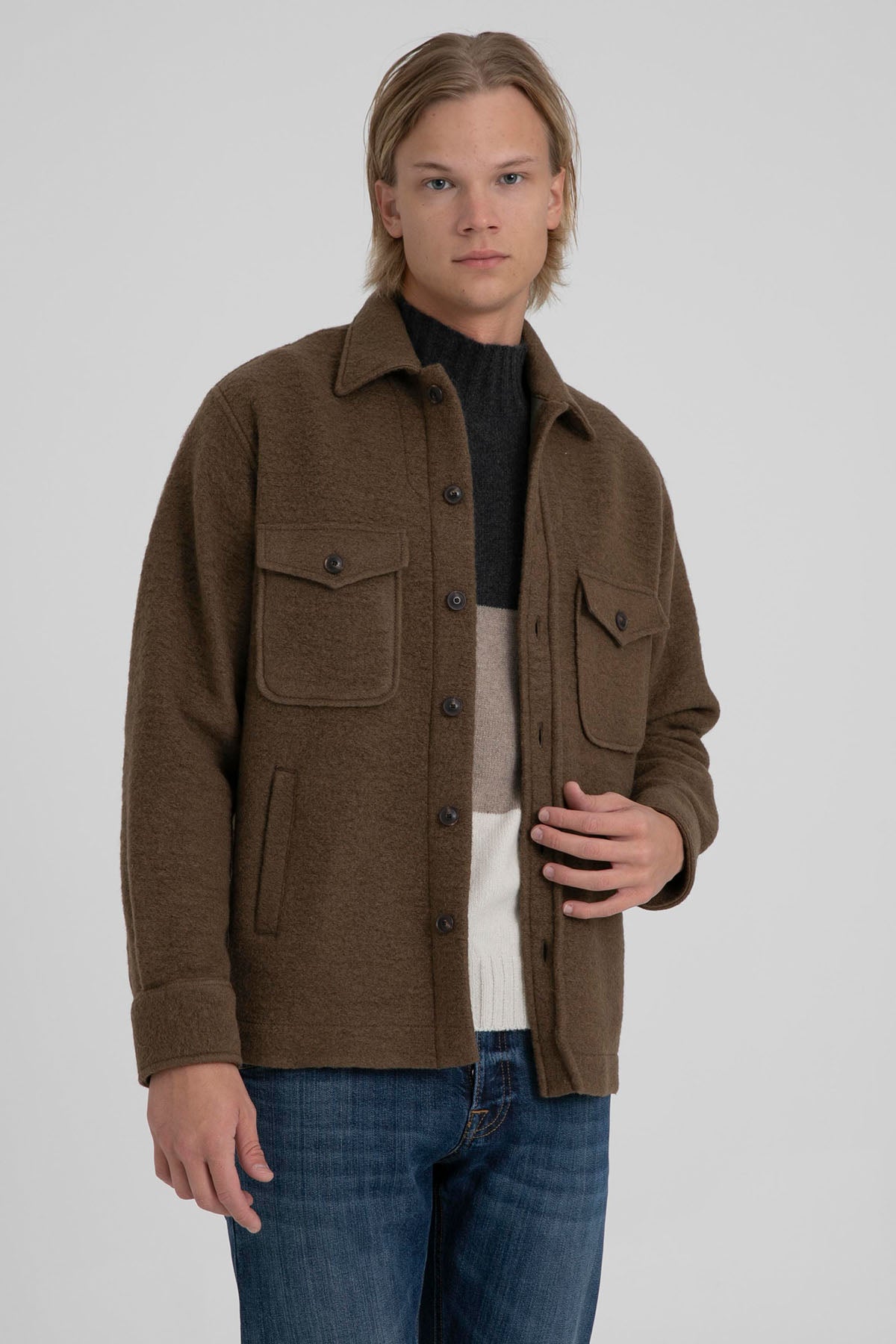 Tintoria Mattei Cepli Yün Ceket-Libas Trendy Fashion Store