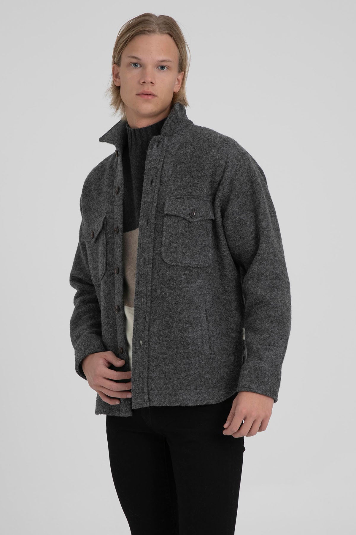 Tintoria Mattei Cepli Yün Ceket-Libas Trendy Fashion Store