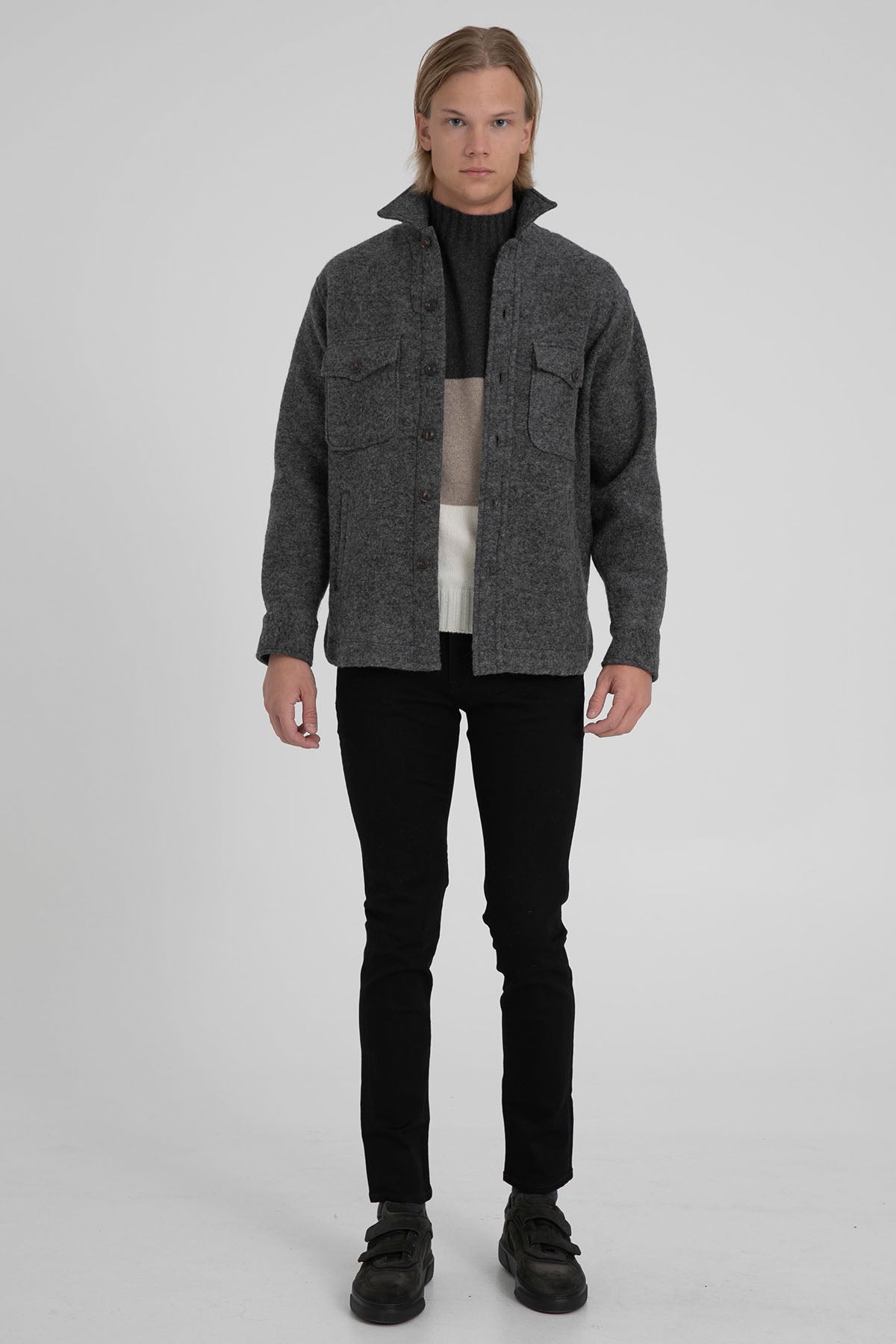 Tintoria Mattei Cepli Yün Ceket-Libas Trendy Fashion Store