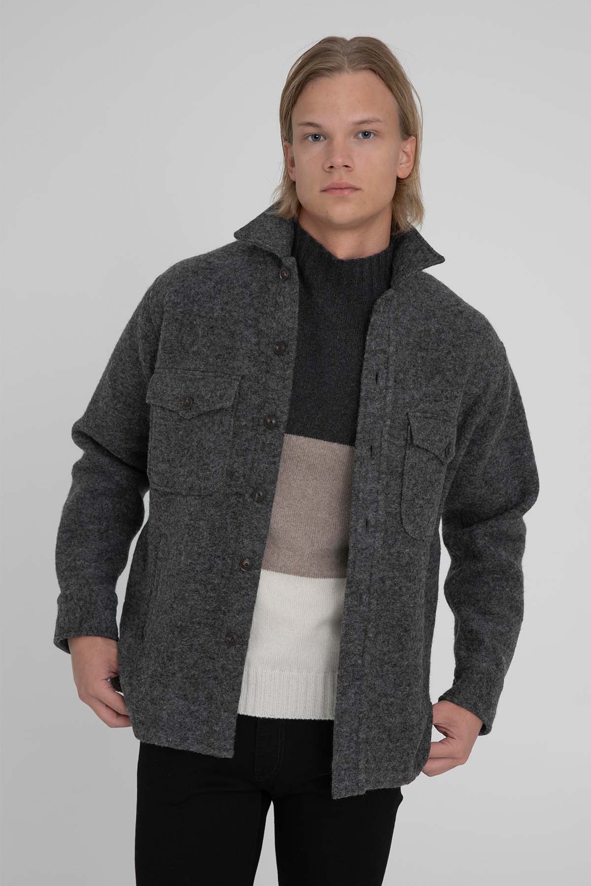 Tintoria Mattei Cepli Yün Ceket-Libas Trendy Fashion Store