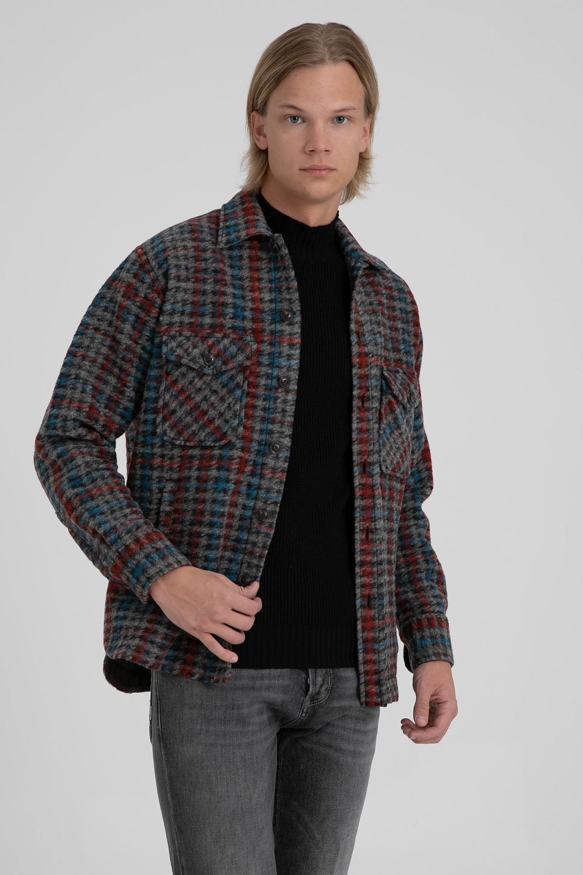 Tintoria Mattei Pötikareli Yün Ceket-Libas Trendy Fashion Store