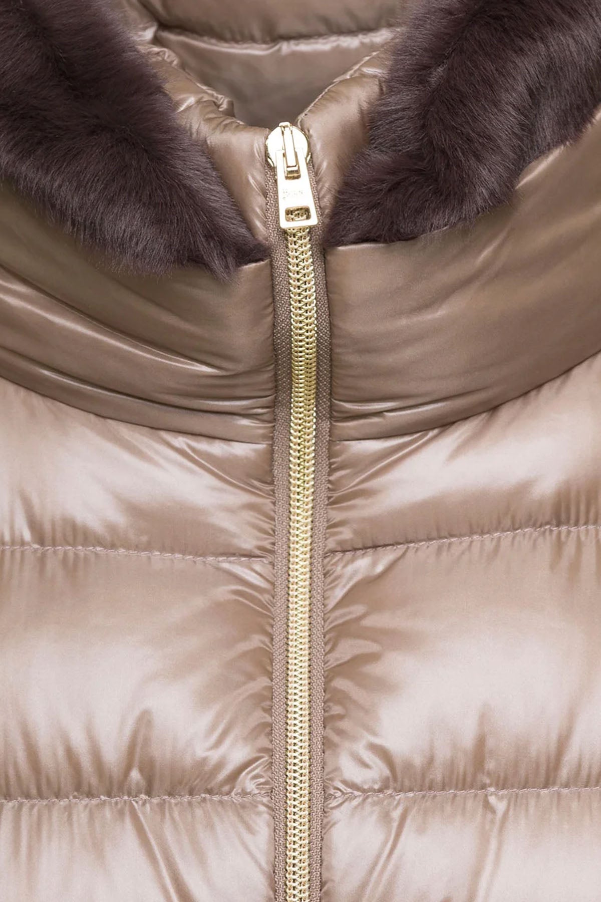 Herno Yakası Kürklü Puffer Mont-Libas Trendy Fashion Store