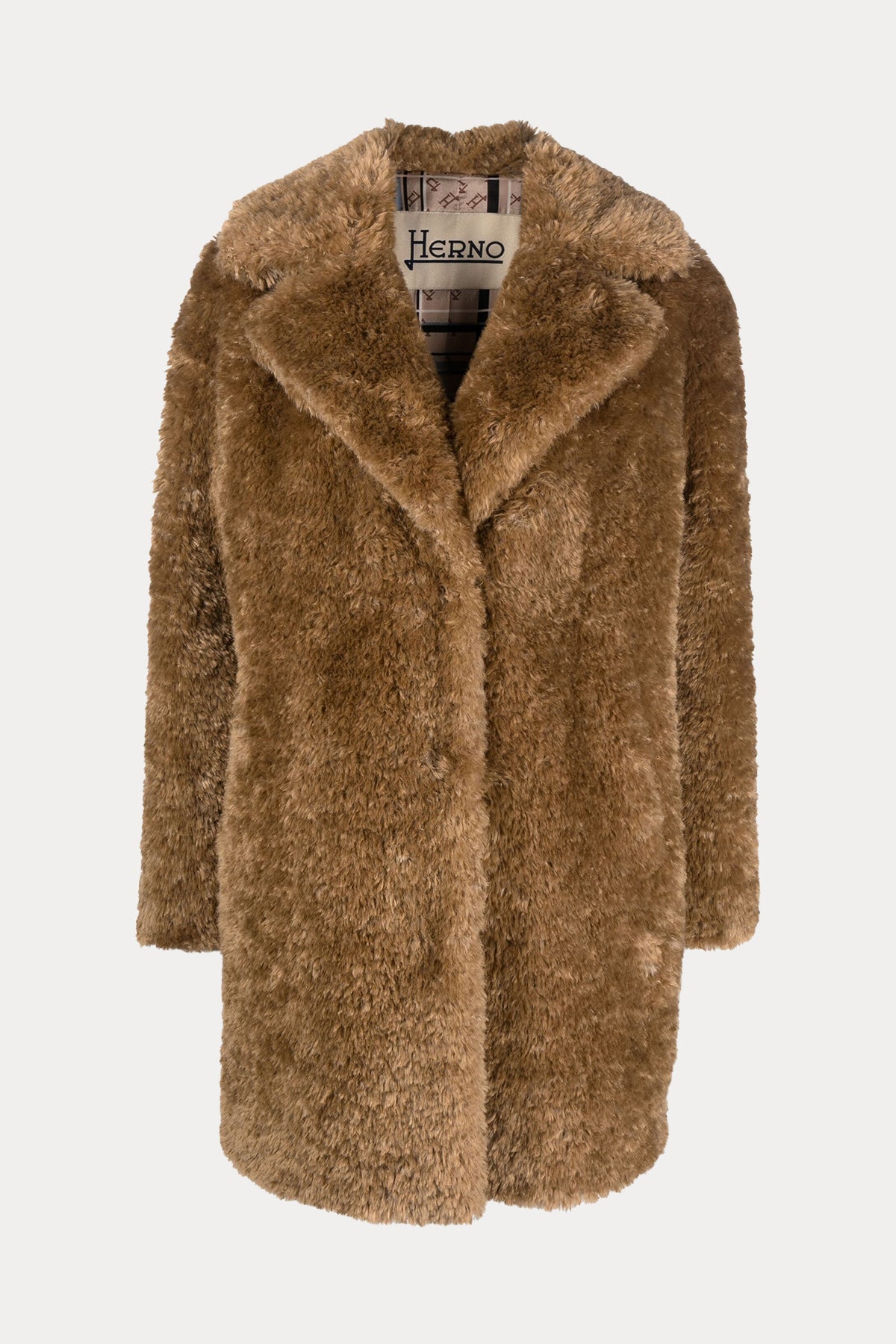 Herno Geniş Yakalı Peluş Manto-Libas Trendy Fashion Store