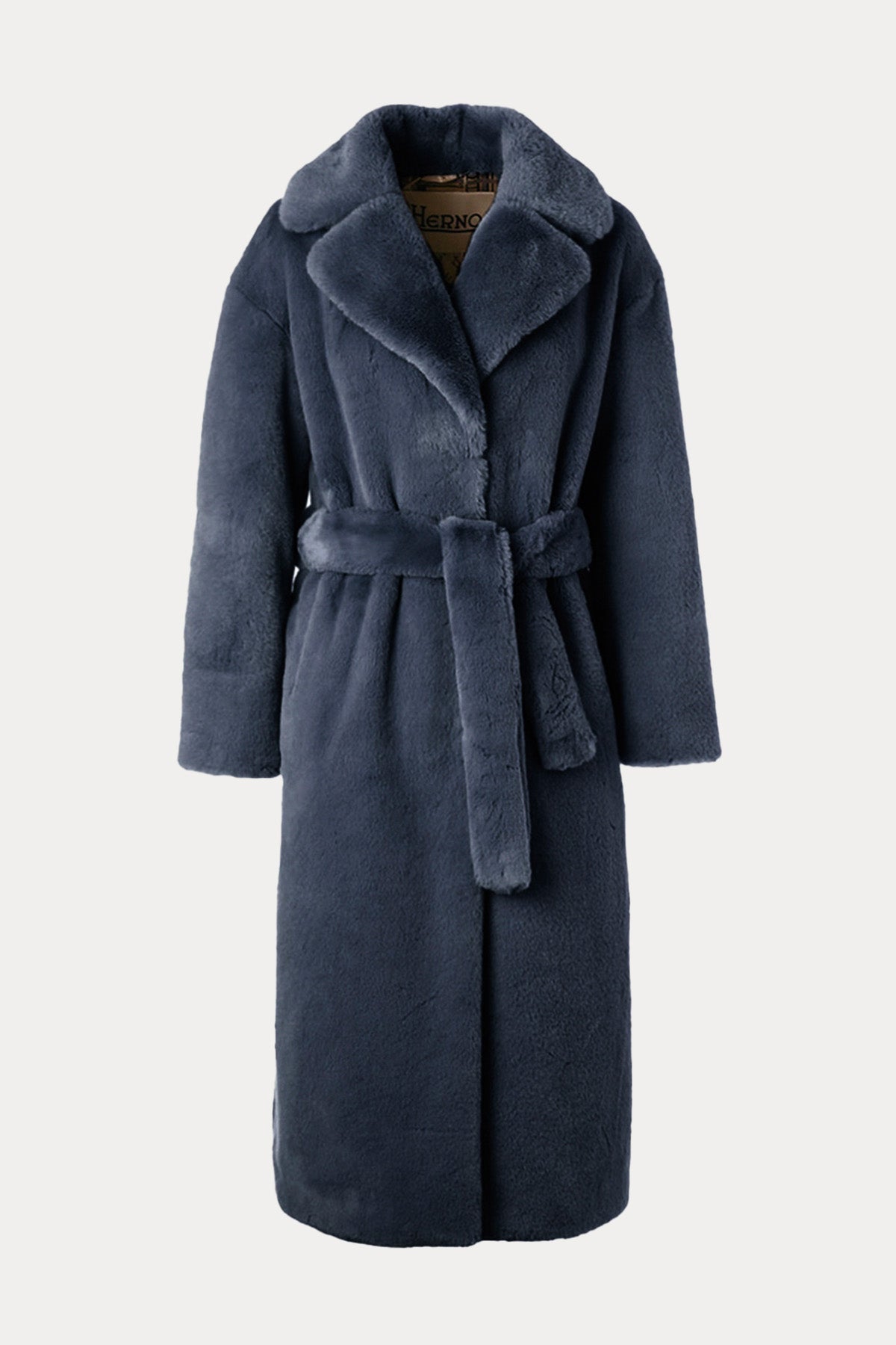 Herno Belden Kuşaklı Peluş Manto-Libas Trendy Fashion Store