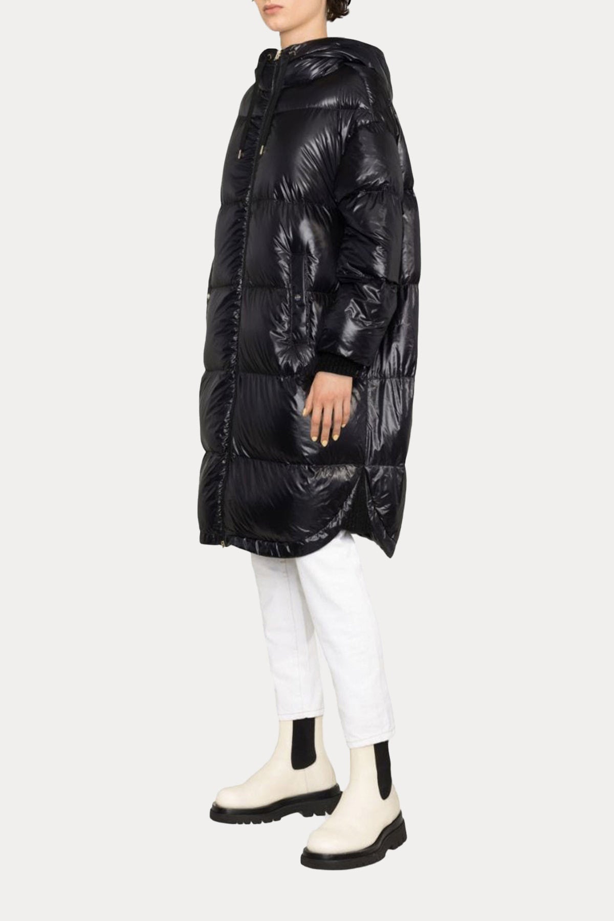 Herno Kapüşonlu Uzun Puffer Mont-Libas Trendy Fashion Store