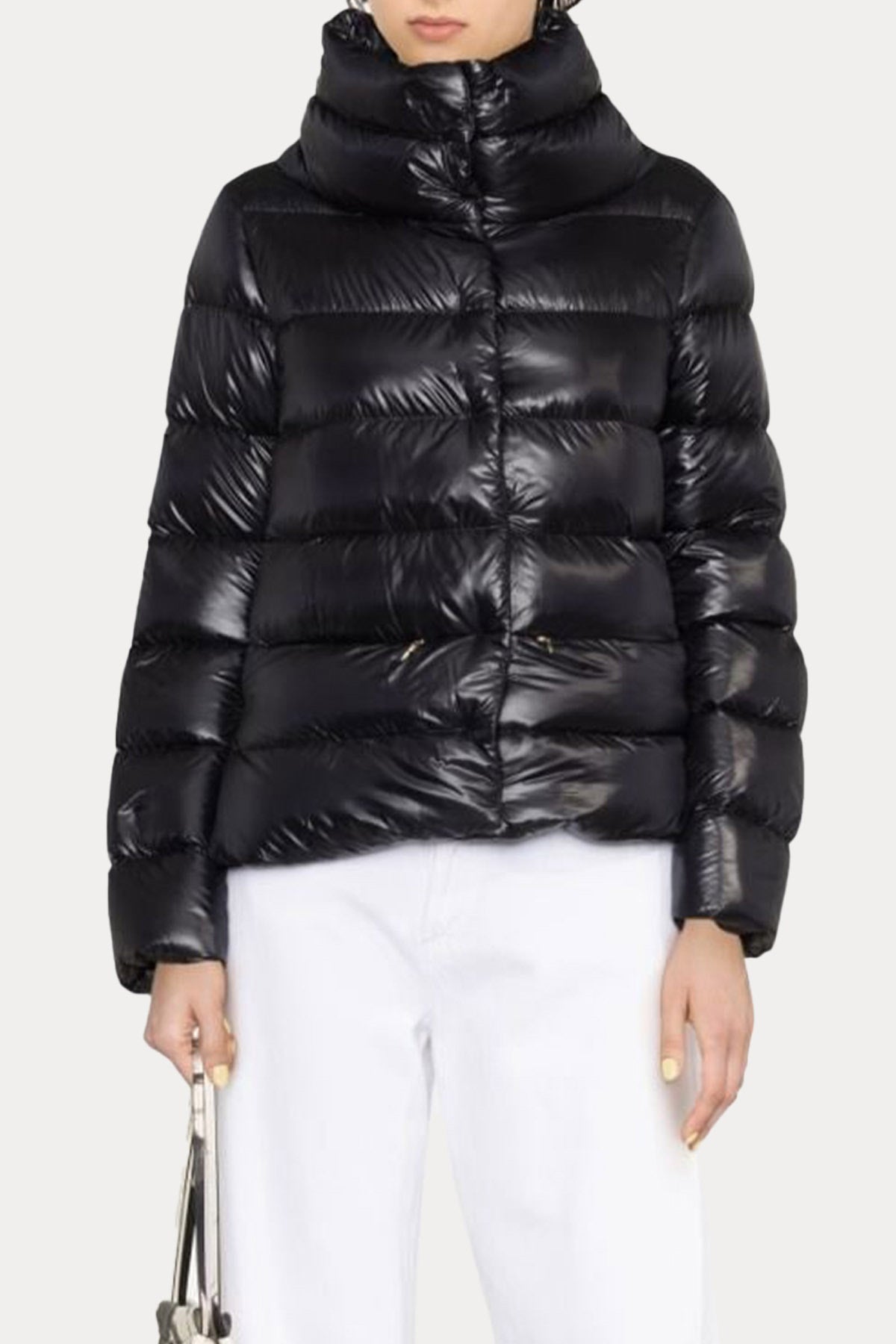 Herno Dik Yaka Yırtmaç Detaylı Puffer Mont-Libas Trendy Fashion Store