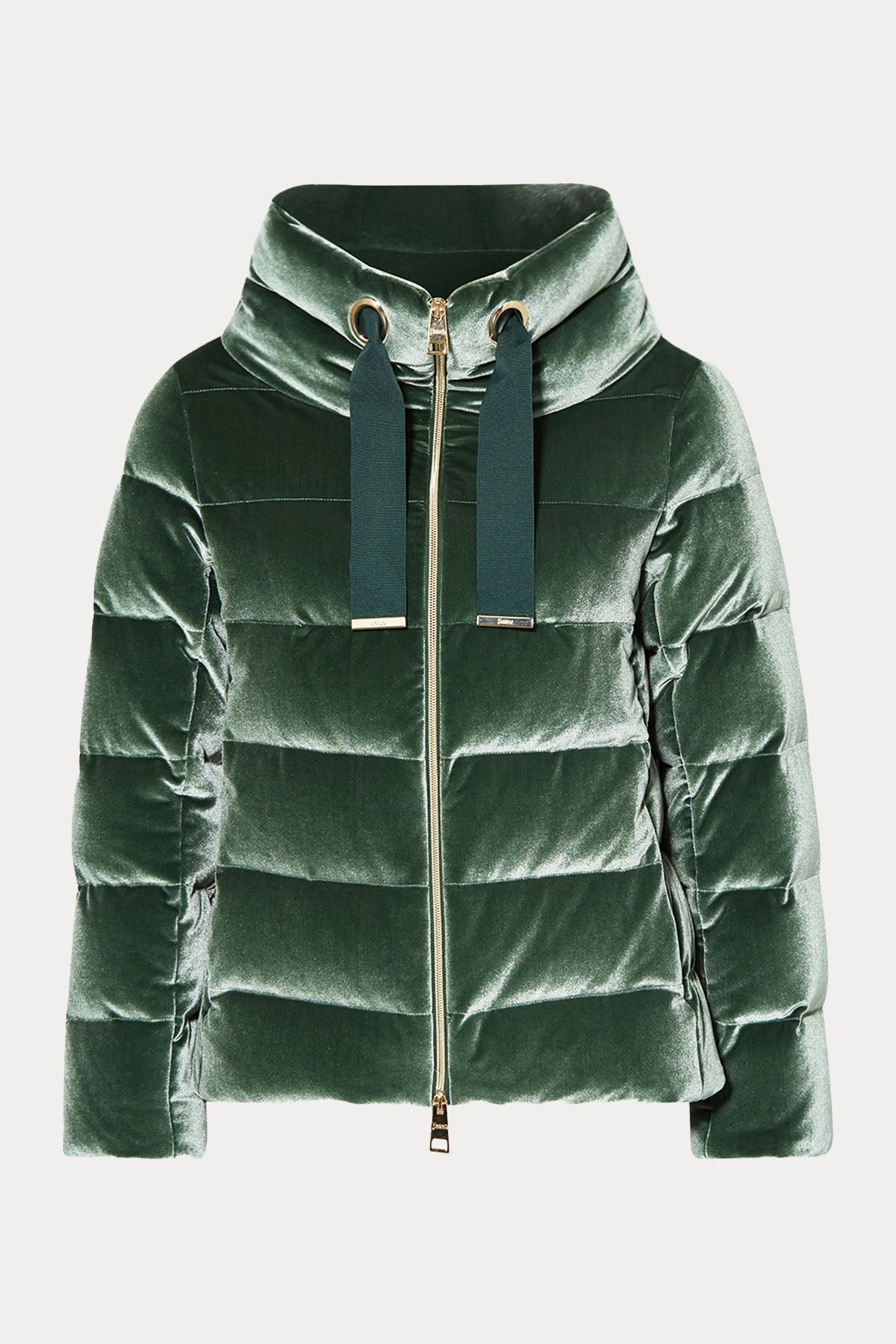 Herno Dik Yaka Kadife Puffer Mont-Libas Trendy Fashion Store