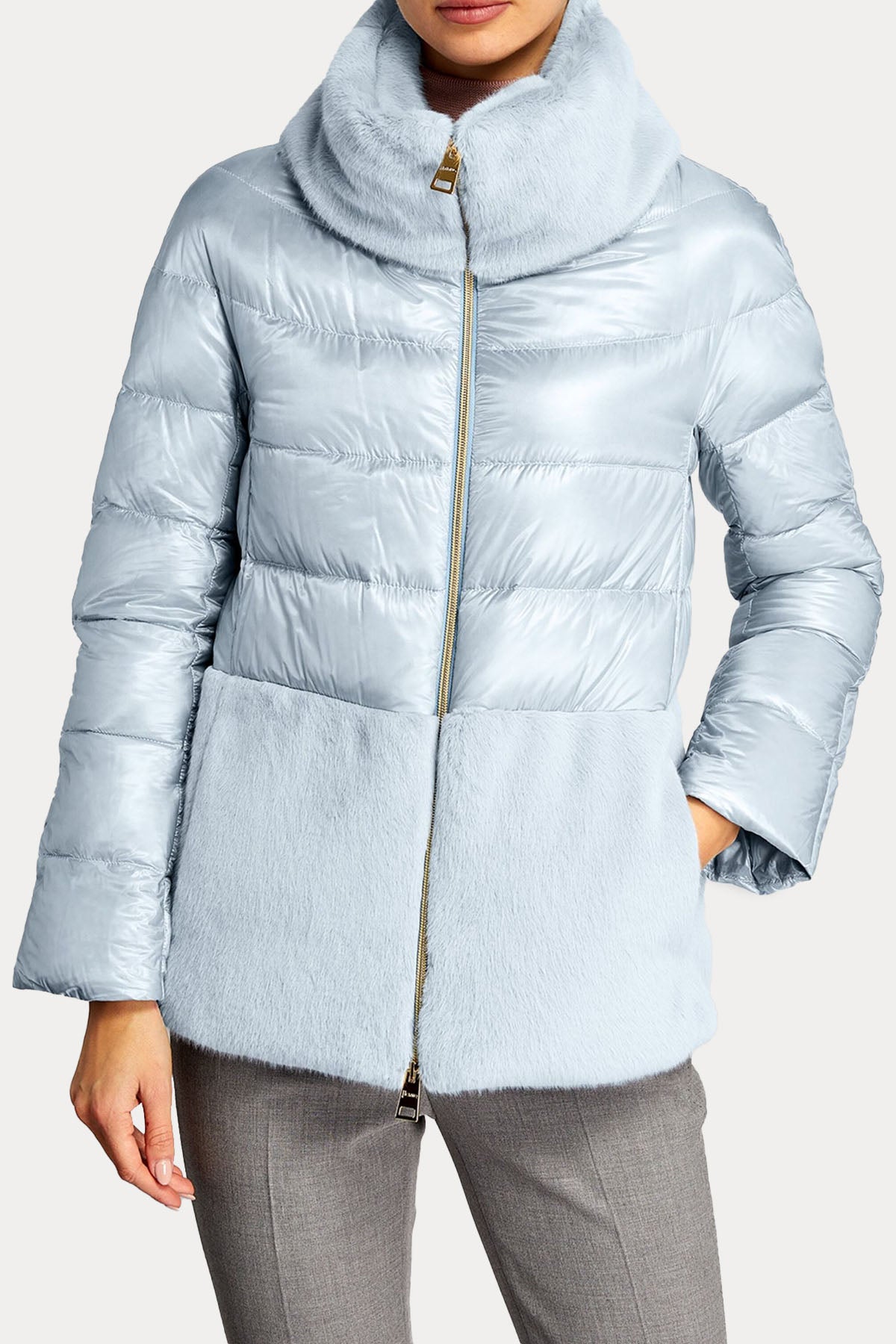 Herno Kürk Detaylı Puffer Mont-Libas Trendy Fashion Store