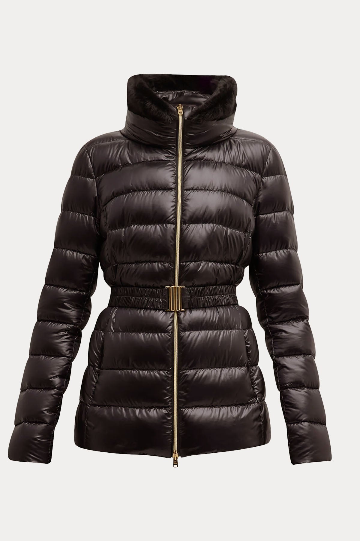 Herno Yakası Kürklü Puffer Mont-Libas Trendy Fashion Store