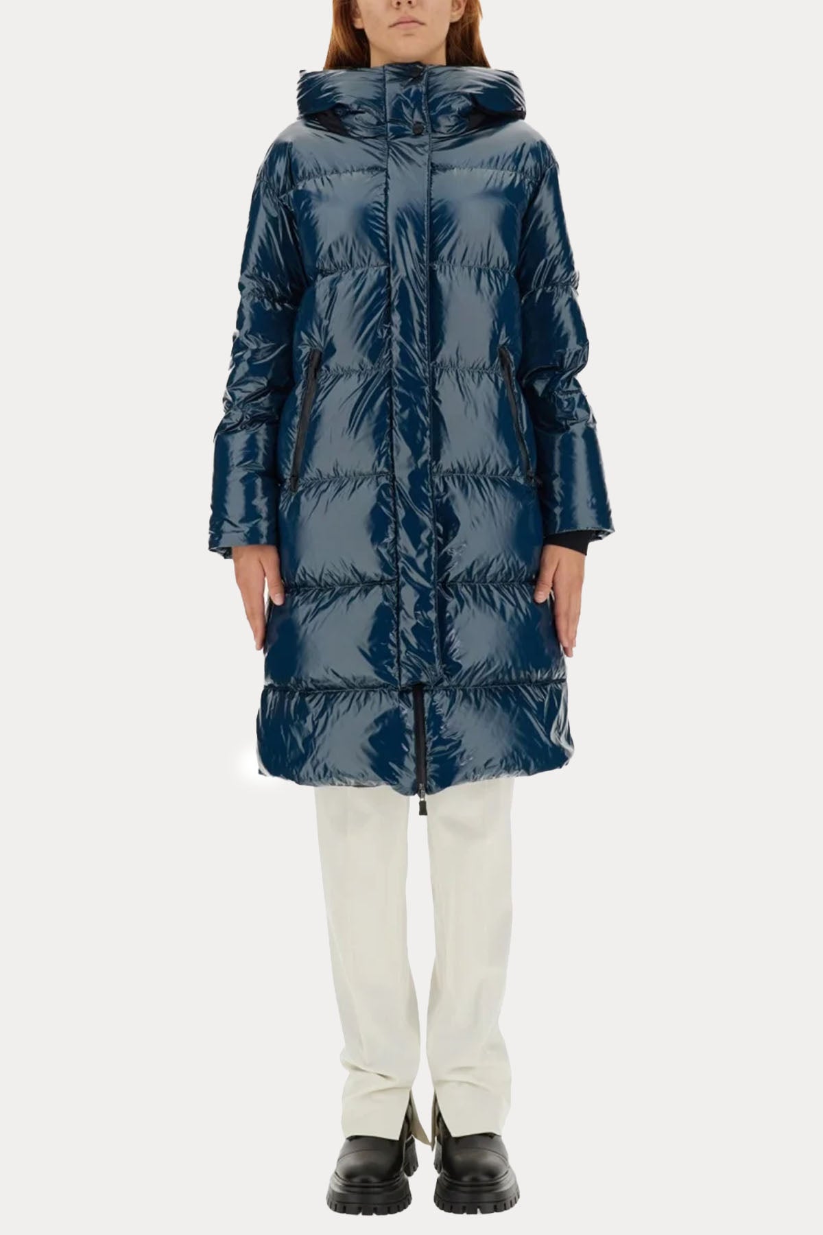 Herno Laminar Kapüşonlu Uzun Puffer Mont-Libas Trendy Fashion Store