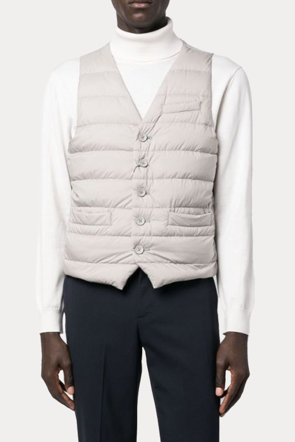 Herno Legend V Yaka Puffer Yelek-Libas Trendy Fashion Store