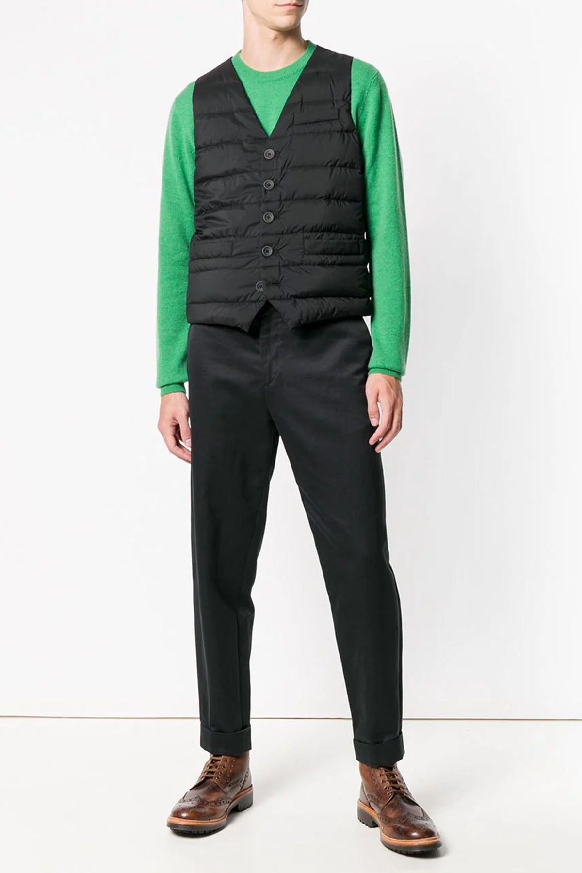 Herno Legend V Yaka Puffer Yelek-Libas Trendy Fashion Store