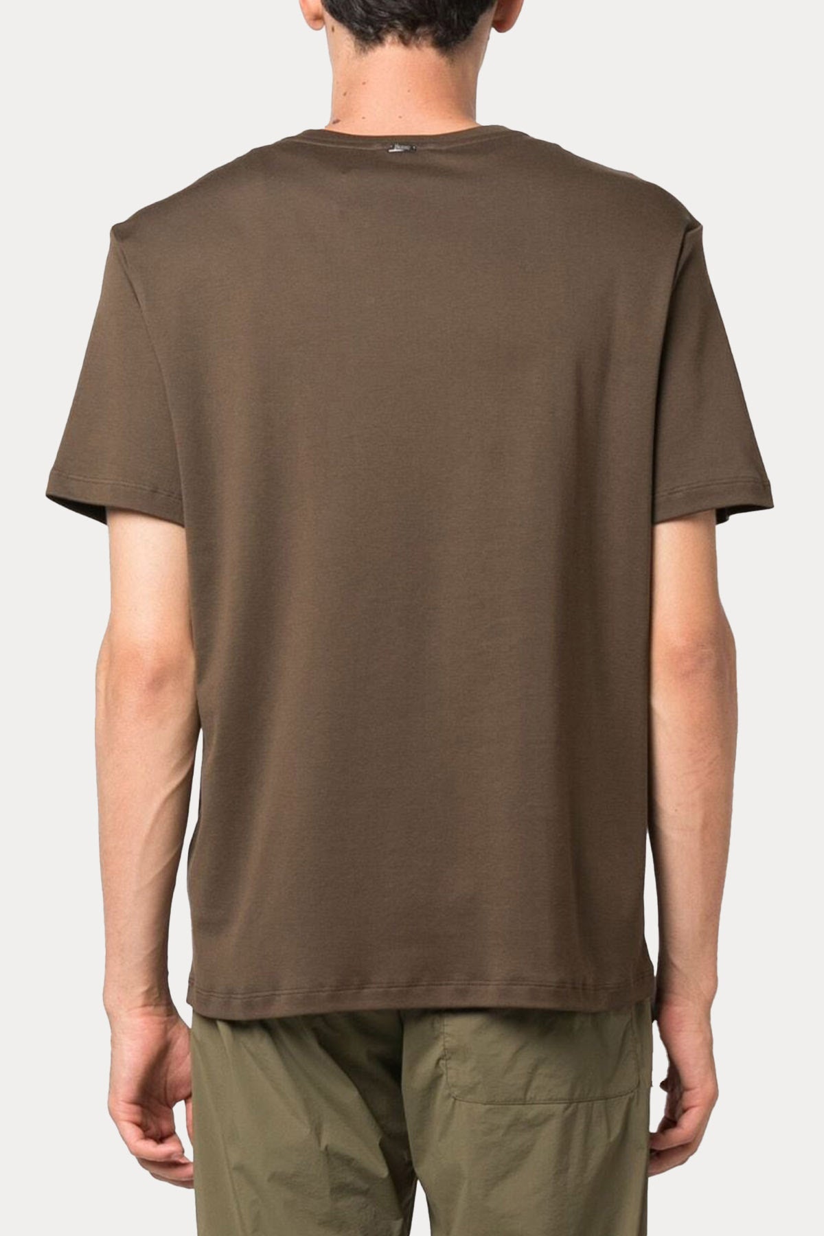 Herno Resort Yuvarlak Yaka Cep Detaylı Logolu T-shirt-Libas Trendy Fashion Store