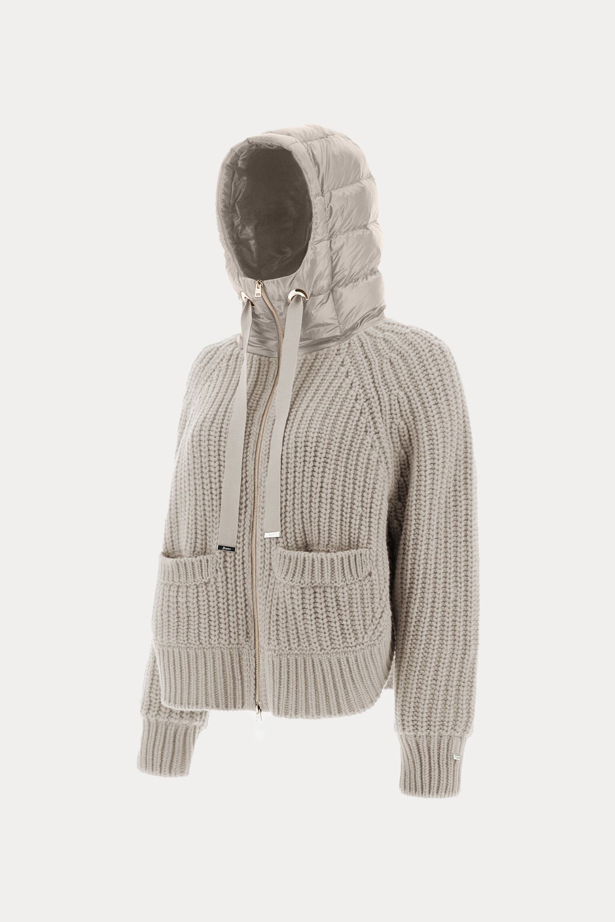 Herno Kapüşonlu Örgü Yün Ceket-Libas Trendy Fashion Store