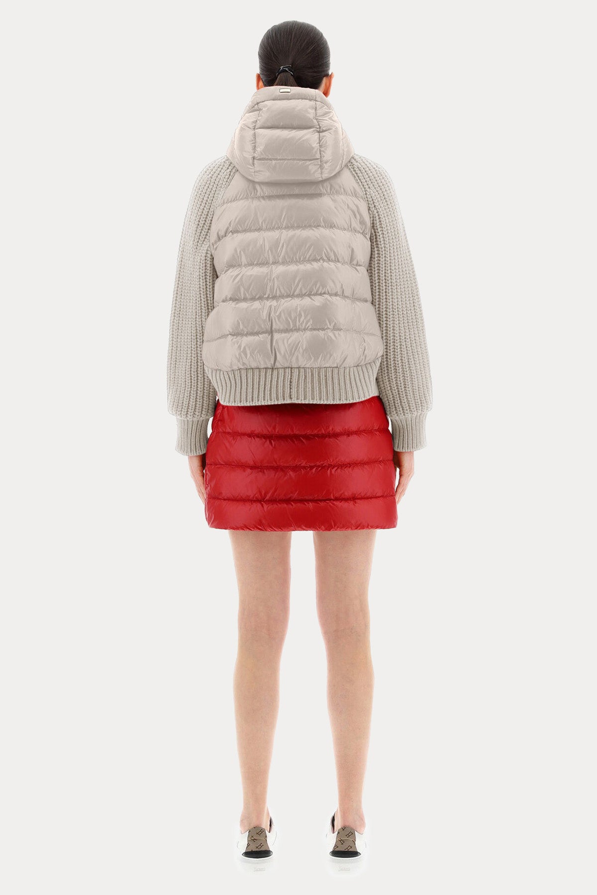 Herno Kapüşonlu Örgü Yün Ceket-Libas Trendy Fashion Store