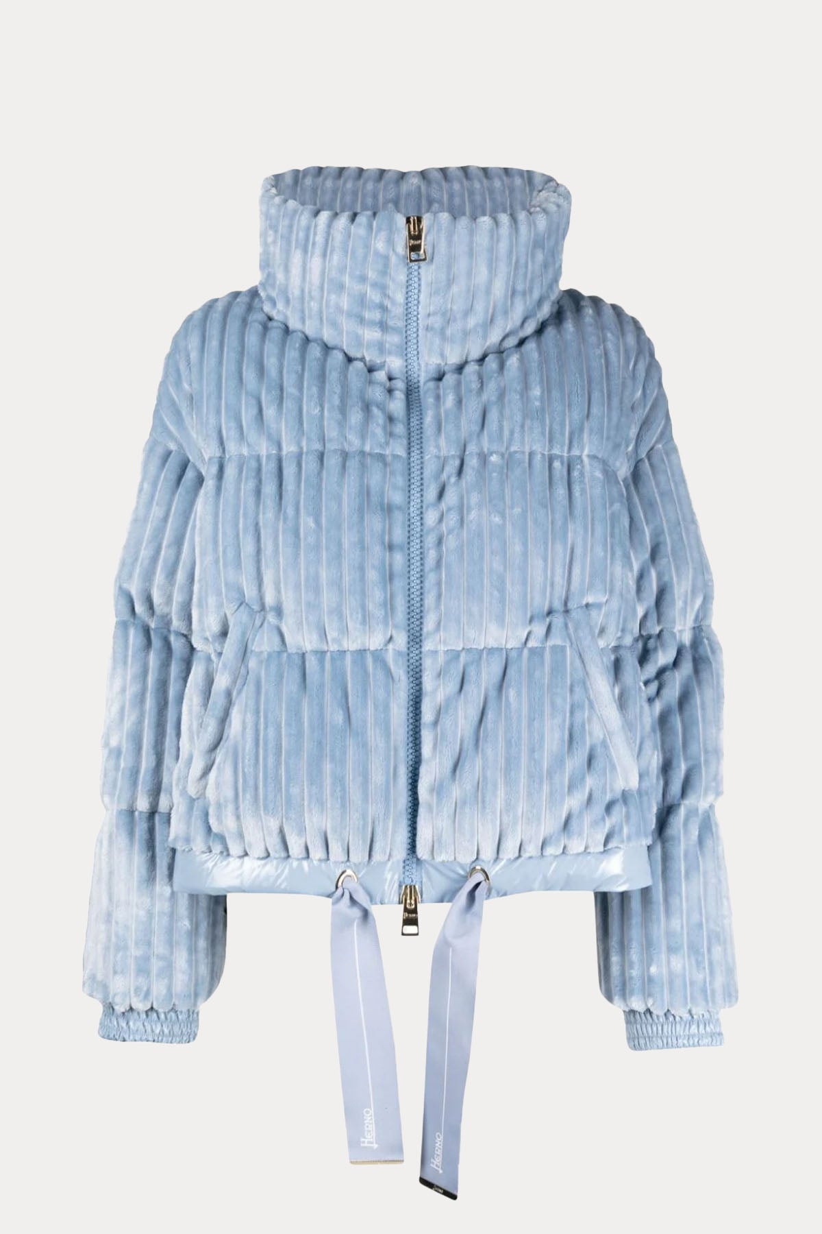 Herno Fitilli Kadife Dik Yakalı Puffer Mont-Libas Trendy Fashion Store