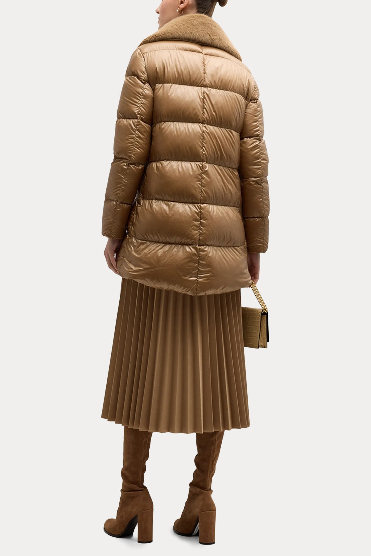 Herno Yakası Kürklü Puffer Mont-Libas Trendy Fashion Store