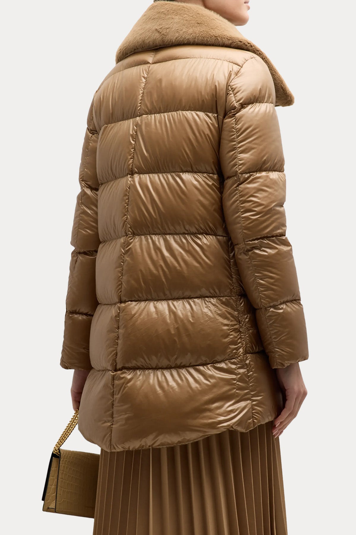 Herno Yakası Kürklü Puffer Mont-Libas Trendy Fashion Store