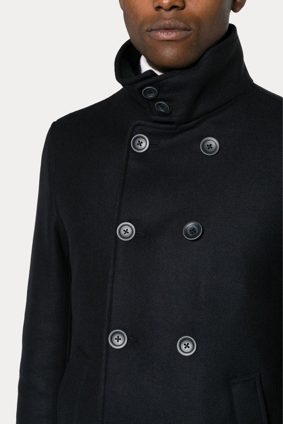 Herno Kruvaze Puffer Yün Kaban-Libas Trendy Fashion Store