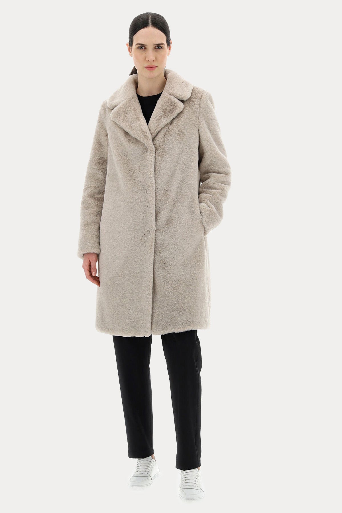 Herno Monogram Astarlı Peluş Kaban-Libas Trendy Fashion Store