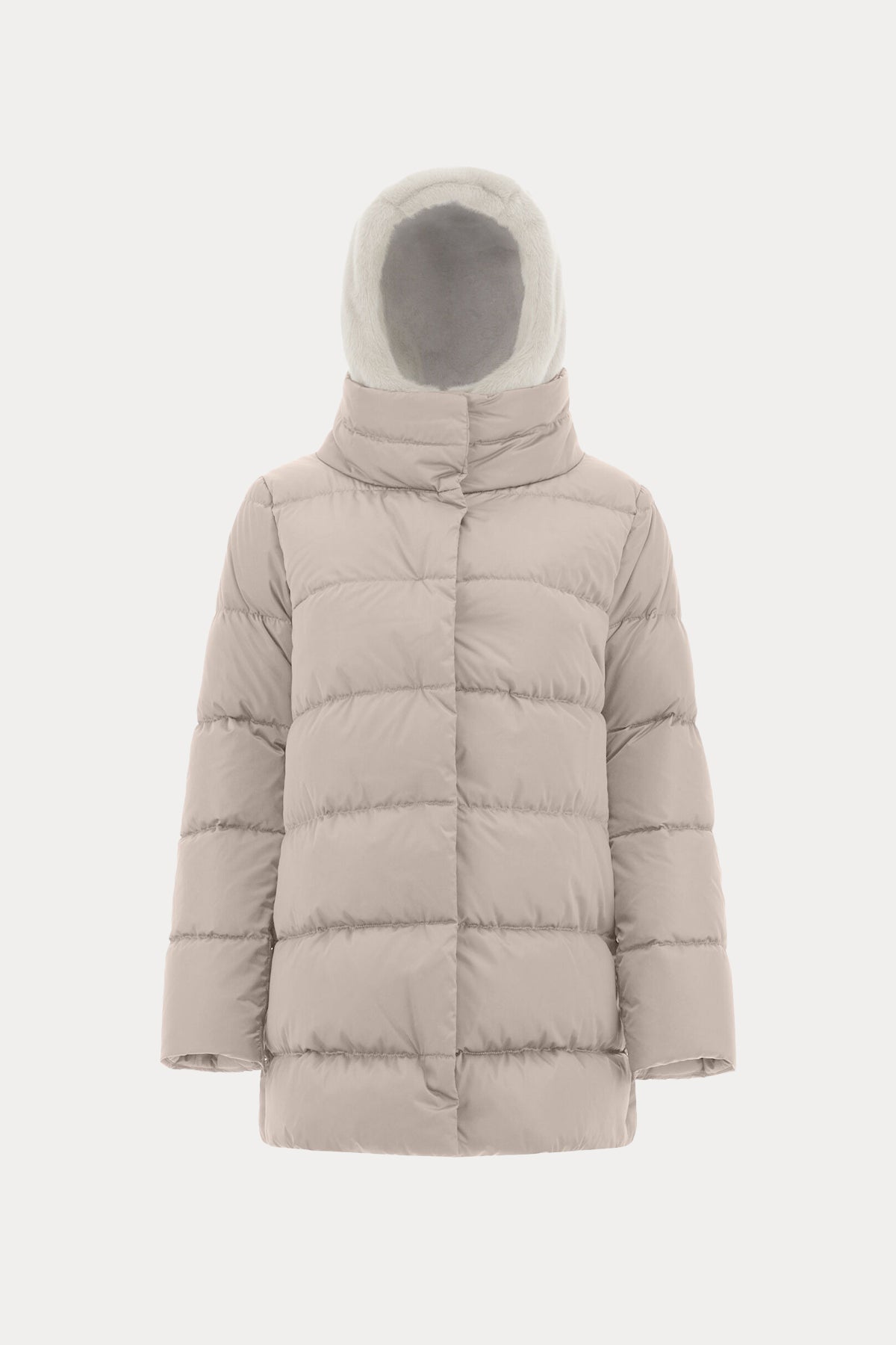 Herno Demonte Peluş İç Yelekli Kapüşonlu Puffer Mont-Libas Trendy Fashion Store