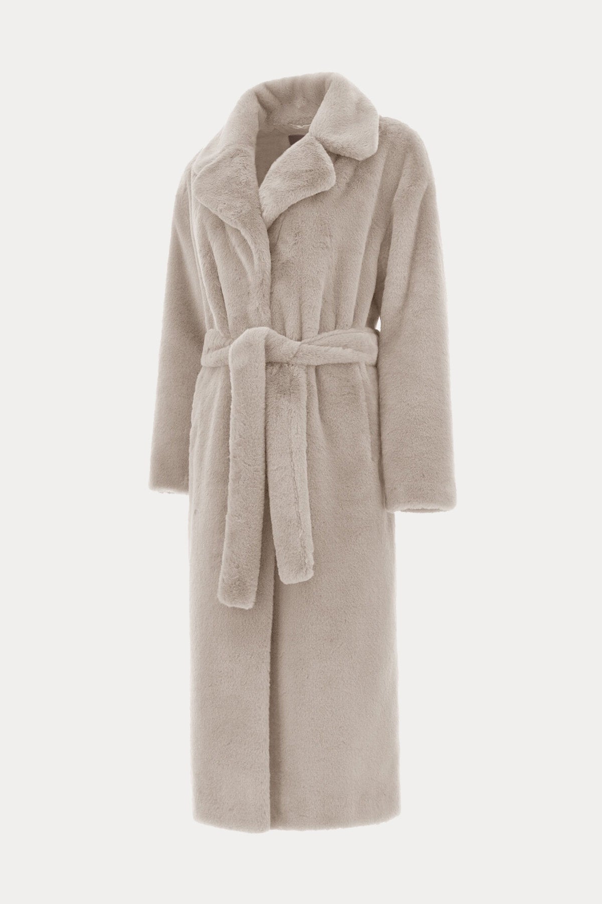 Herno Belden Kuşaklı Peluş Manto-Libas Trendy Fashion Store