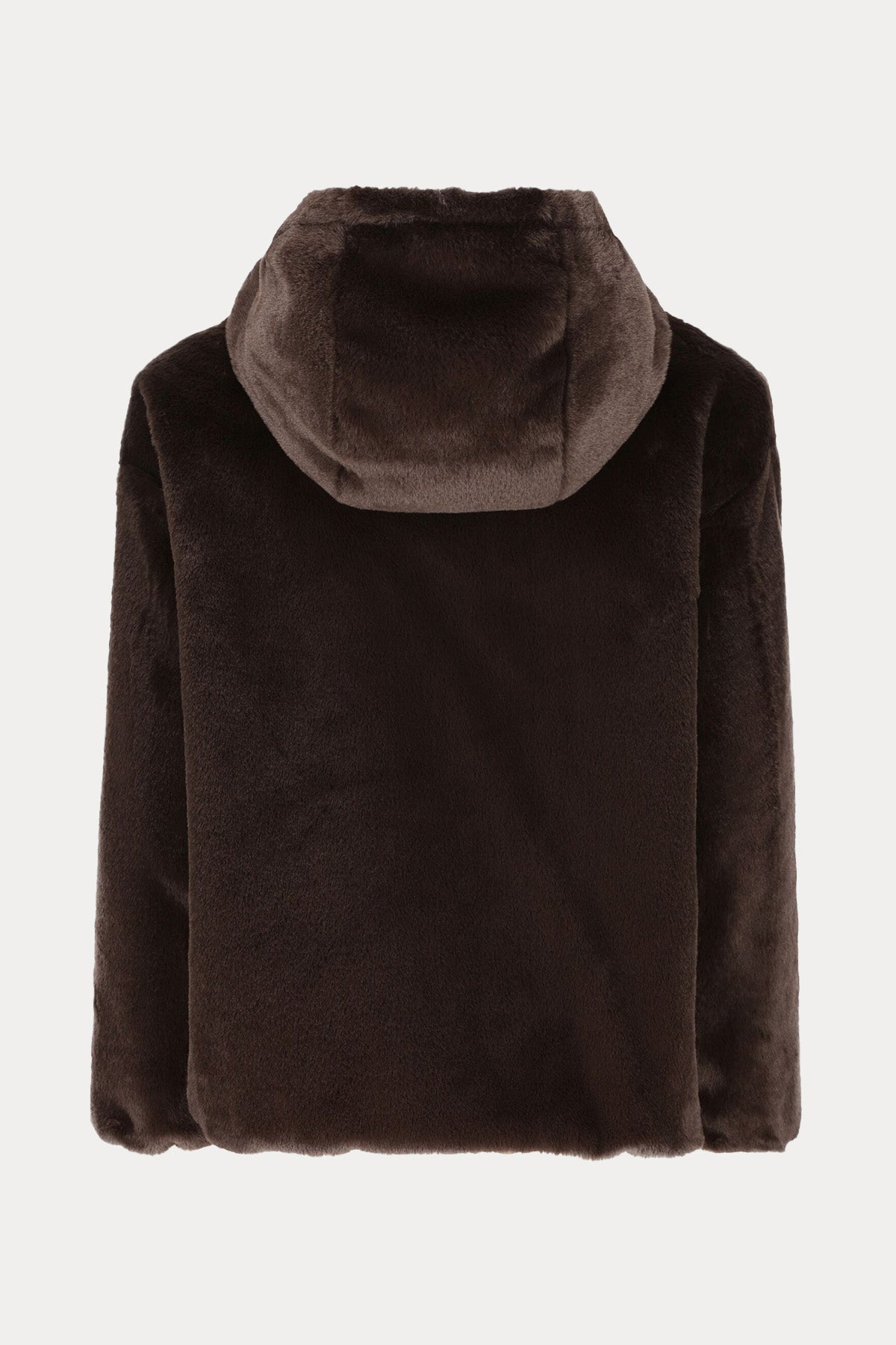 Herno Monogram Astarlı Kapüşonlu Peluş Mont-Libas Trendy Fashion Store