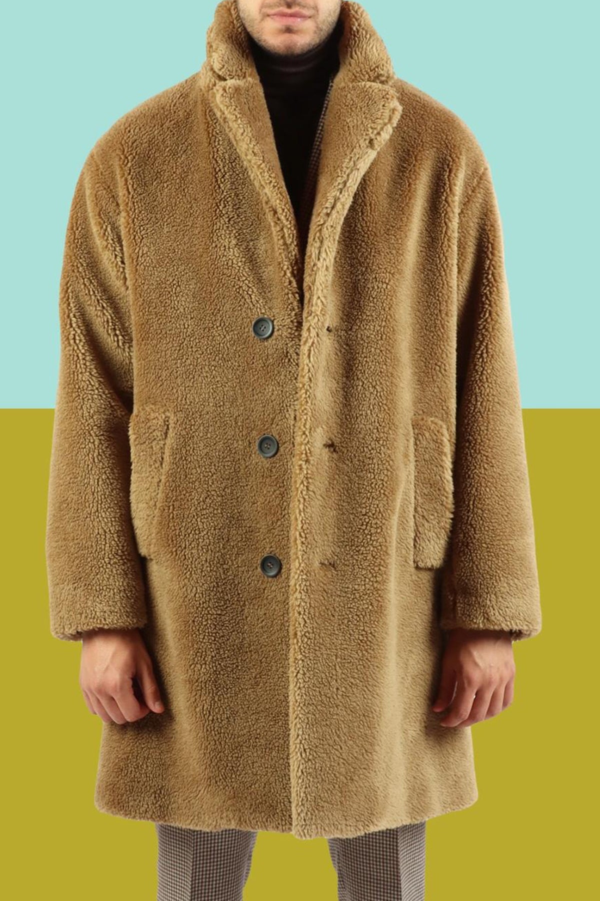 Herno Geniş Kesim Peluş Kaban-Libas Trendy Fashion Store