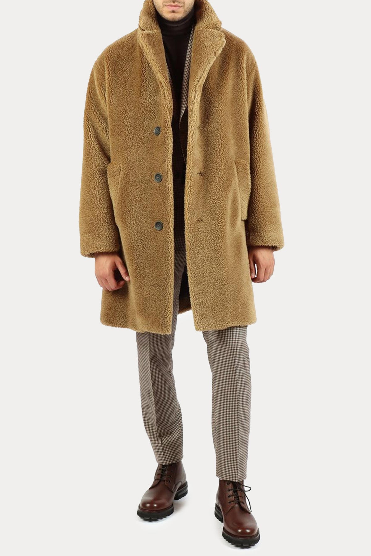 Herno Geniş Kesim Peluş Kaban-Libas Trendy Fashion Store