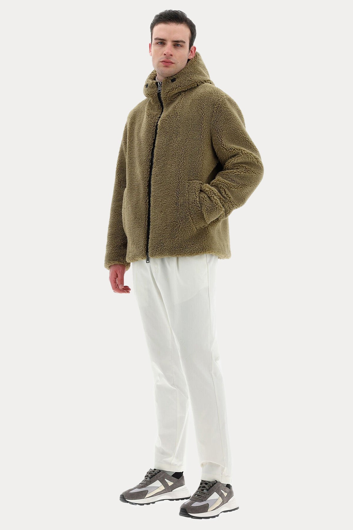 Herno Kapüşonlu Peluş Mont-Libas Trendy Fashion Store