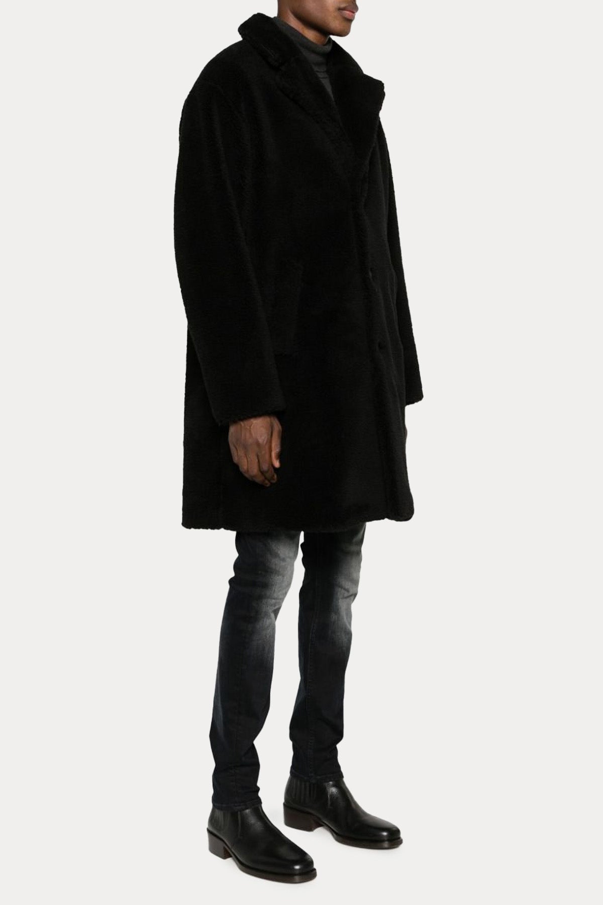 Herno Geniş Kesim Şal Yaka Peluş Kaban-Libas Trendy Fashion Store